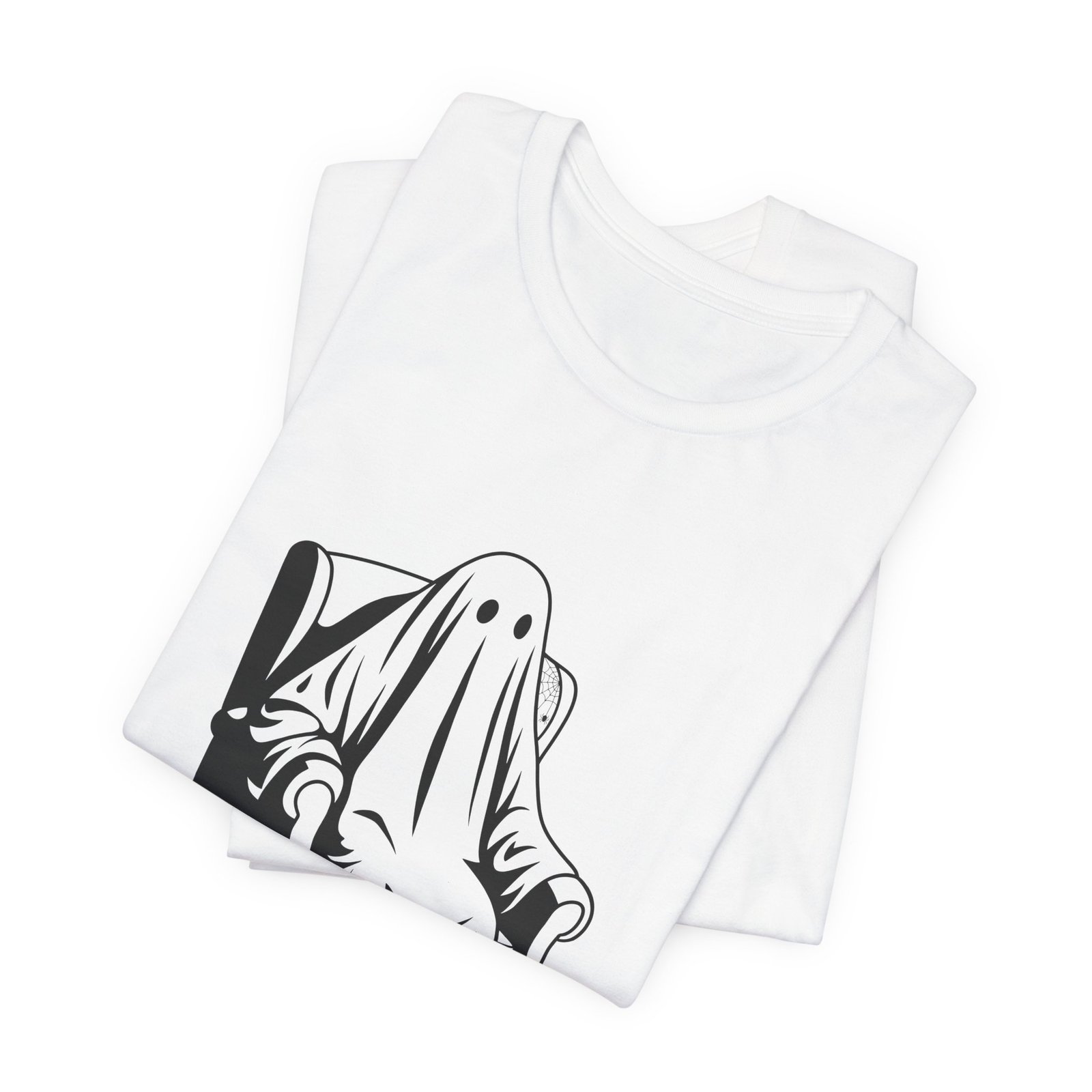 Minimal Halloween Ghost in Armchair - Image 3