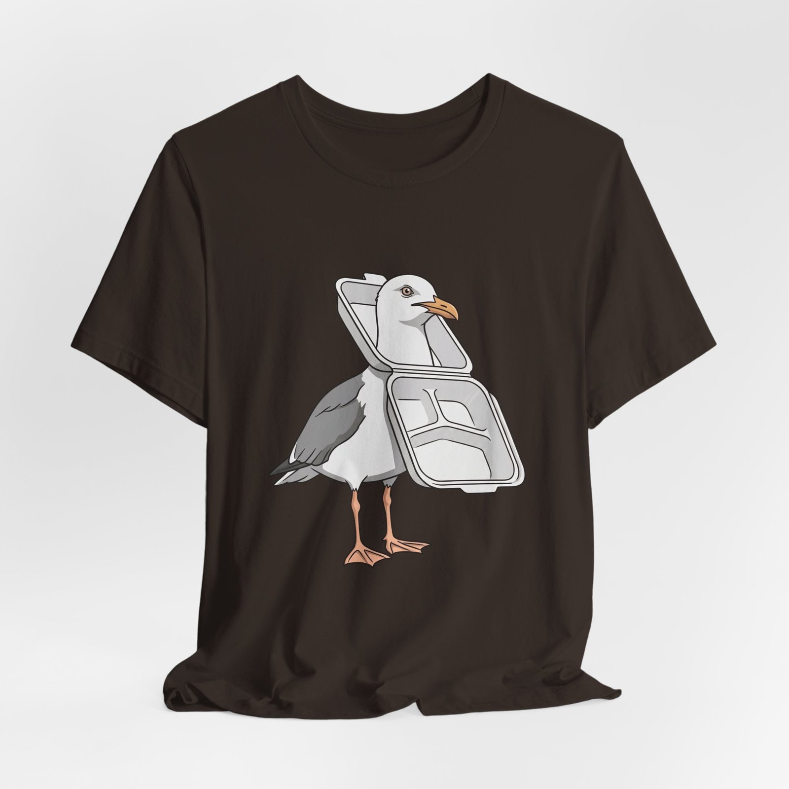 Funny Seagull Ocean Litter Graphic Tee - Image 4