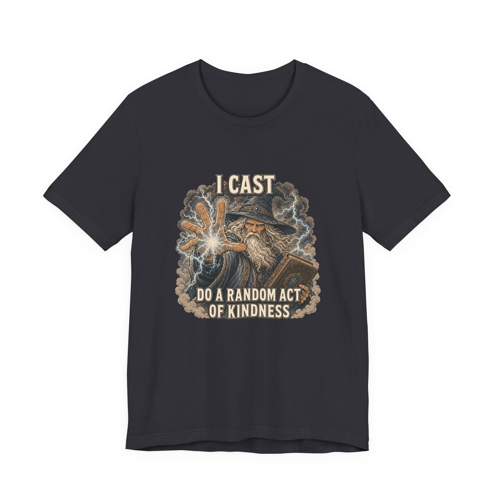 I Cast Random Act Of Kindness Wizard Magic Spell Tee - Image 21