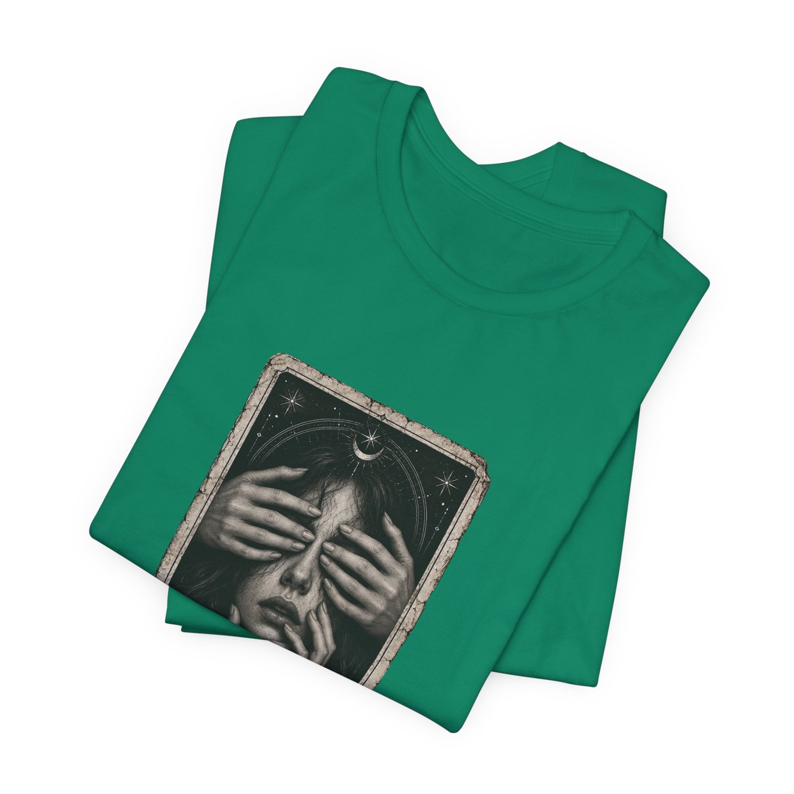 Overthinker Tarot Anxiety Mystic Card Graphic Tee - Image 27