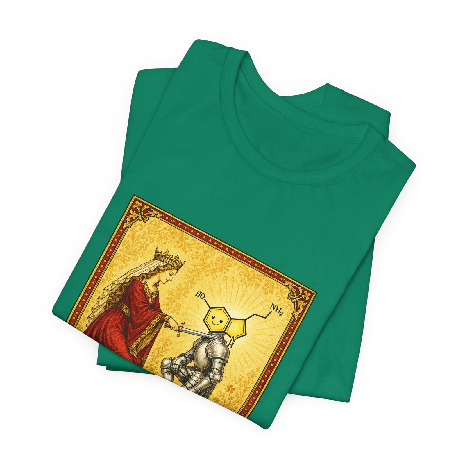 Sir Otonin Serotonin Knight Medieval Pun Graphic Top - Image 27