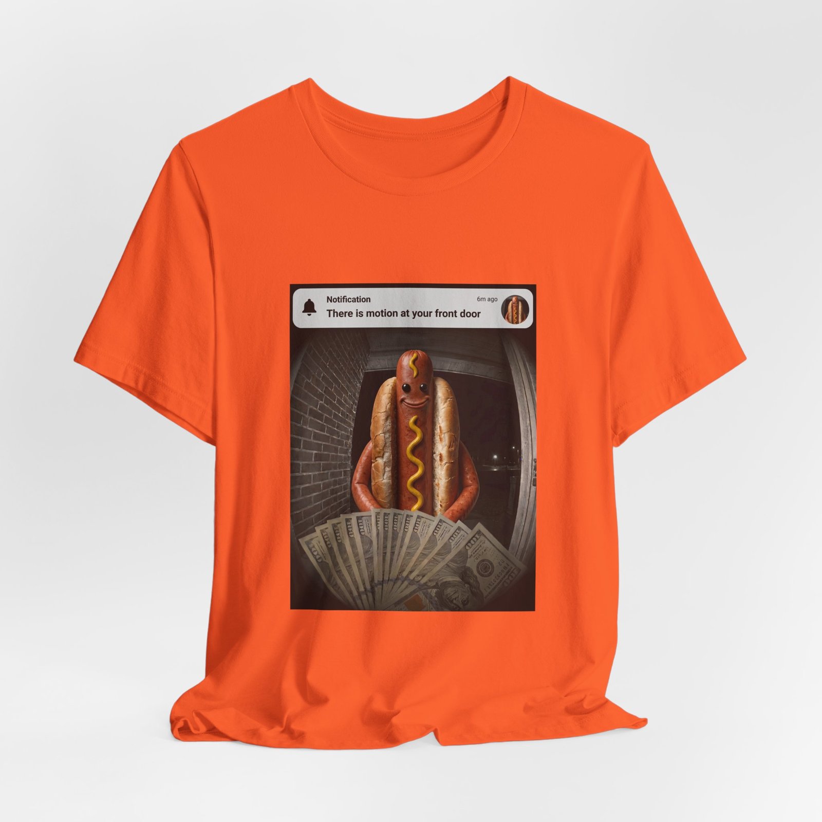 Hot Dog Front Door Motion Alert Dog Humor Tee - Image 8