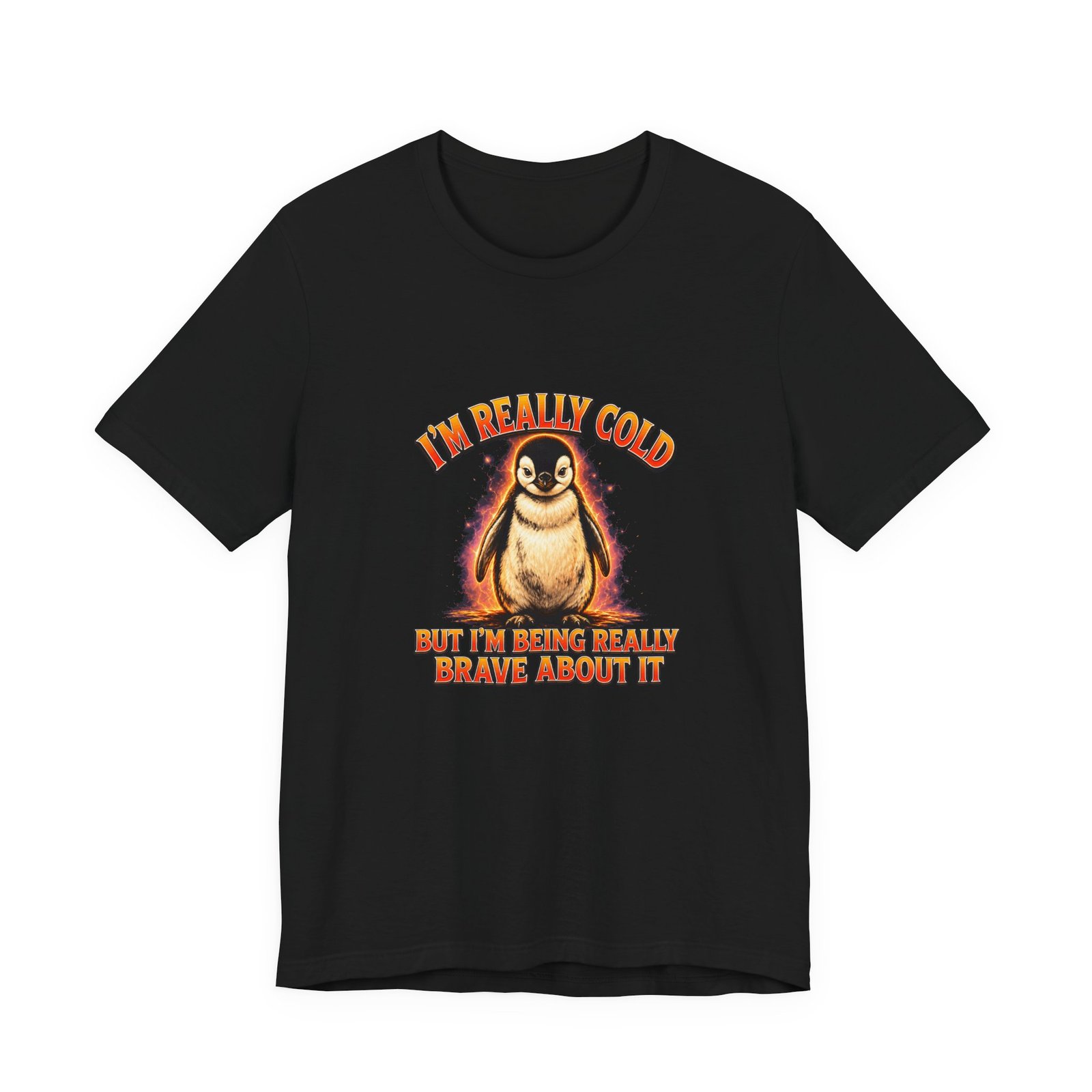Brave Cold Penguin Funny Winter Animal Humor