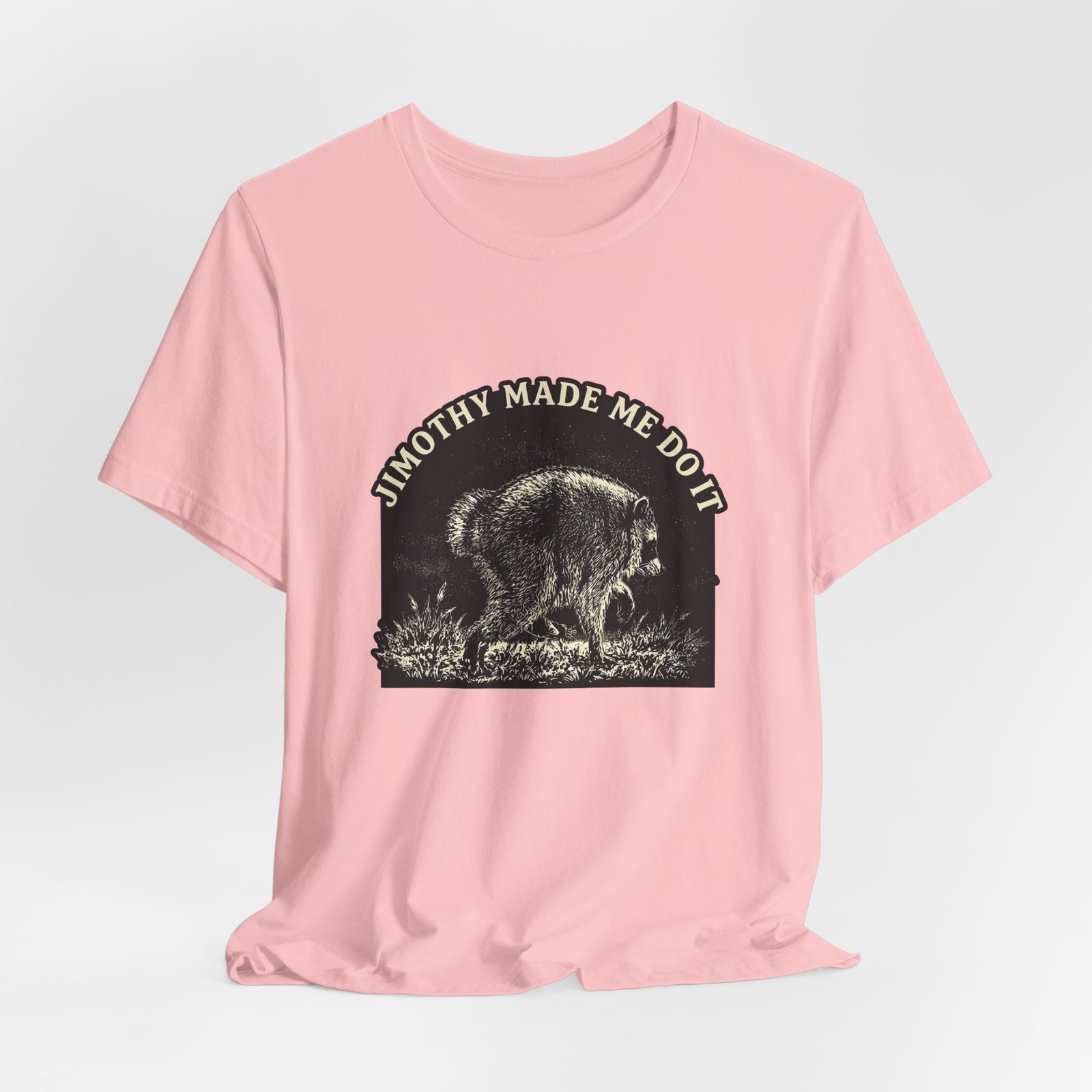 Jimothy Made Me Do It Funny Raccoon Mischief Graphic Tee - Image 44