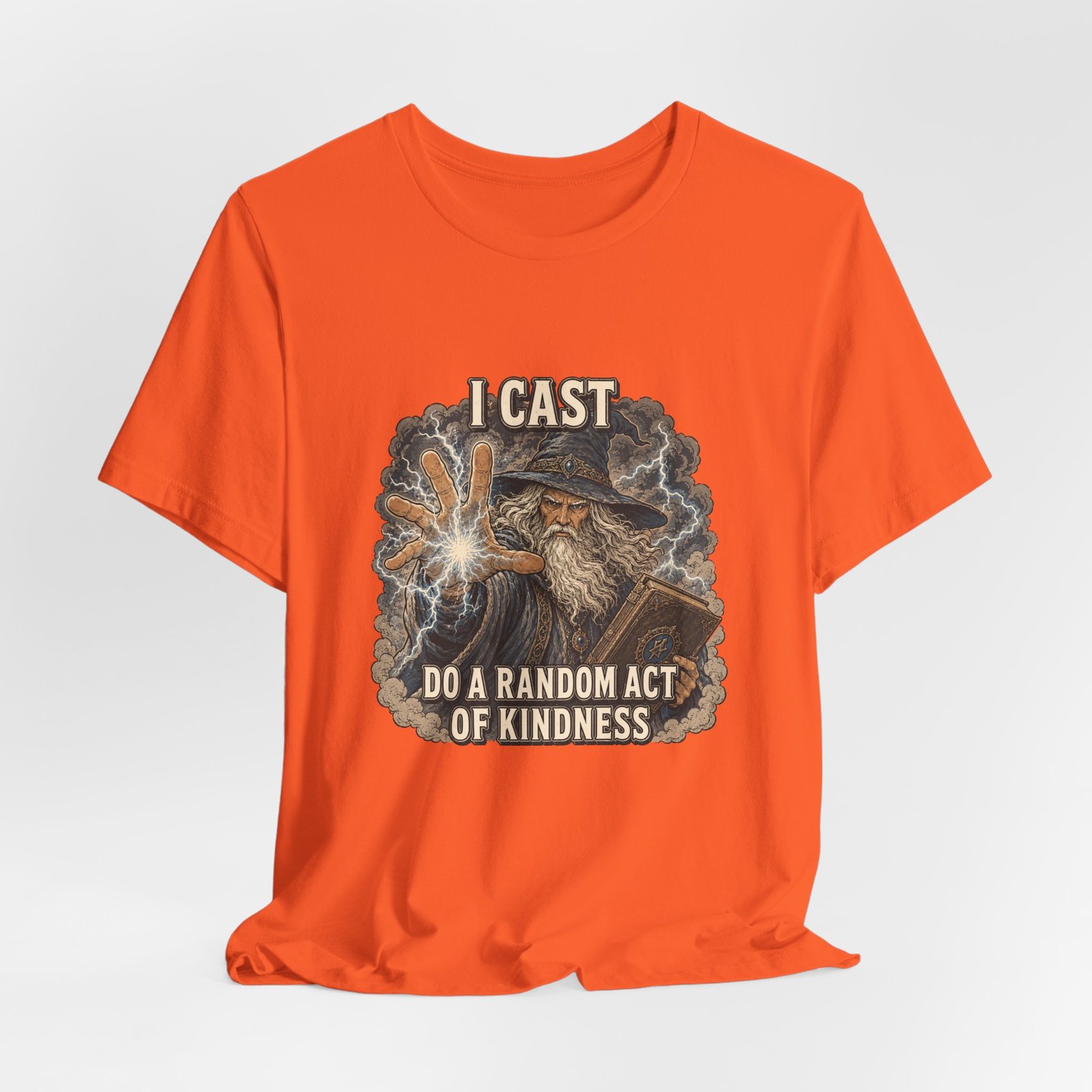 I Cast Random Act Of Kindness Wizard Magic Spell Tee - Image 8