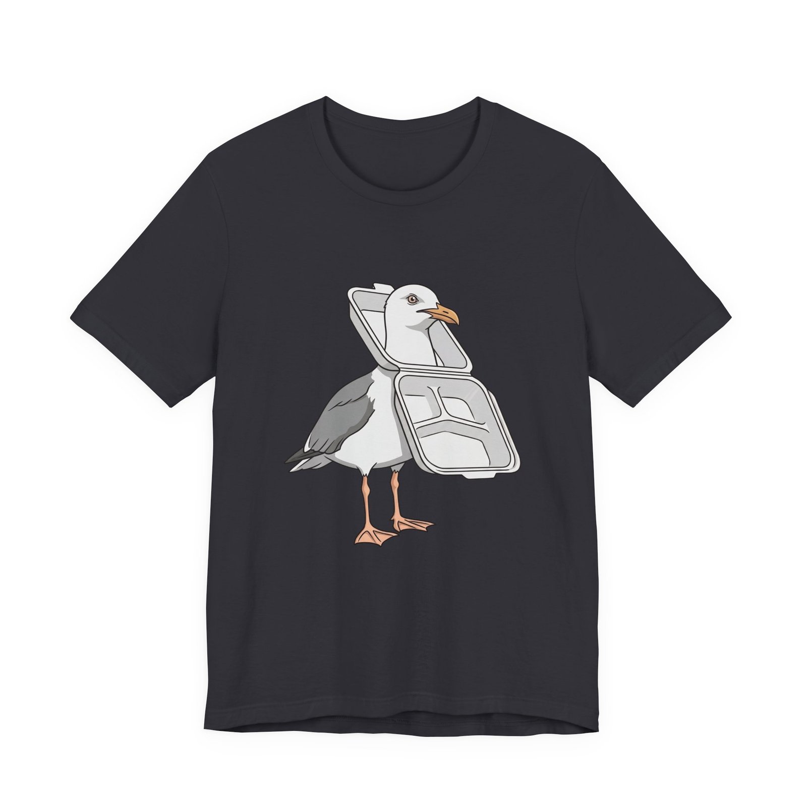 Funny Seagull Ocean Litter Graphic Tee - Image 9