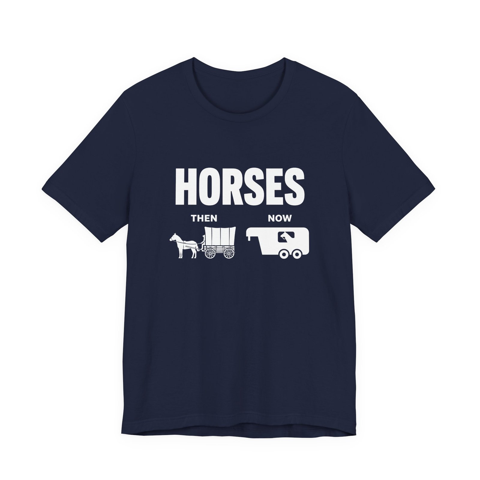 Horses Then and Now Funny Equestrian Graphic Tee - Image 21