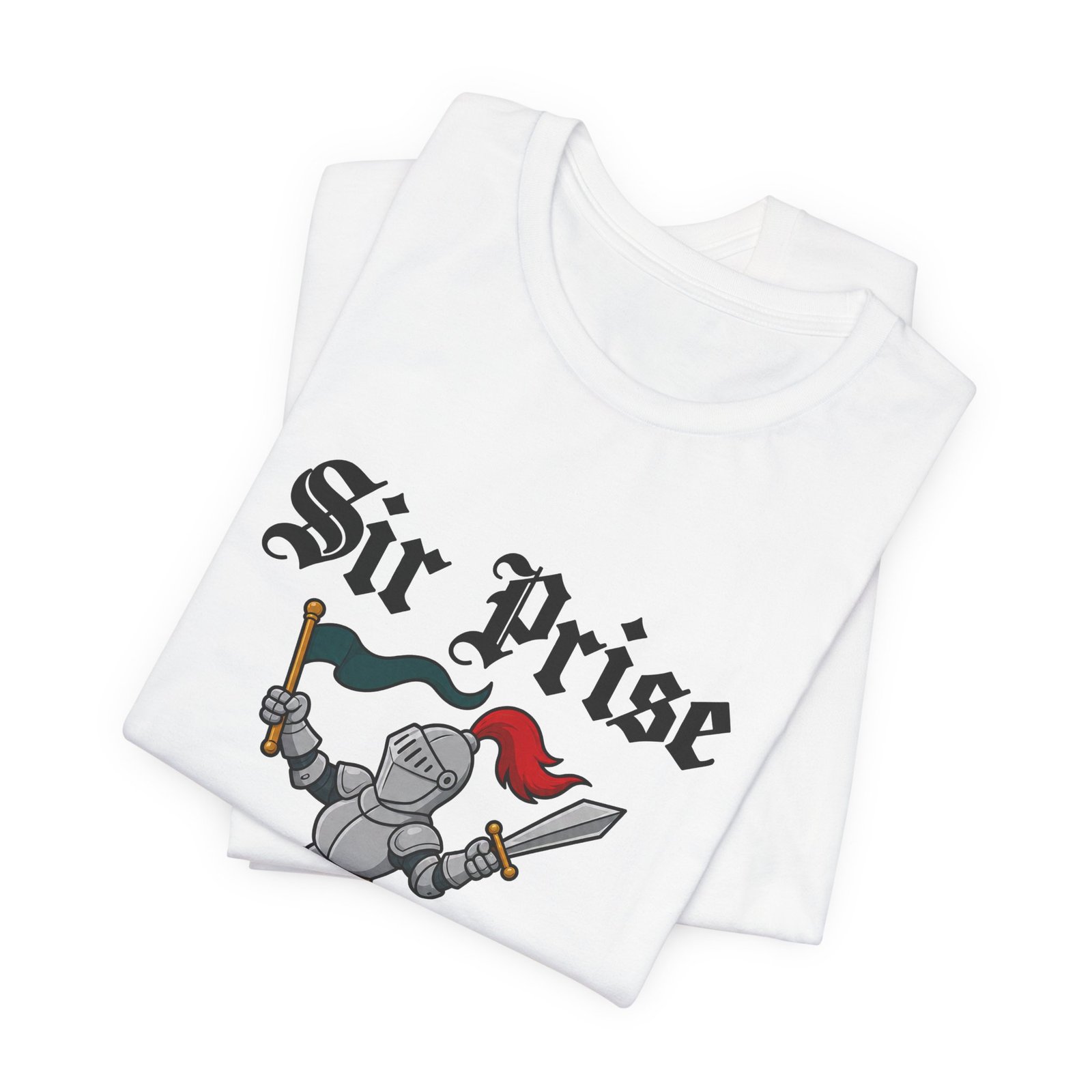 Sir Prise Medieval Knight Pun Graphic Tee - Image 3