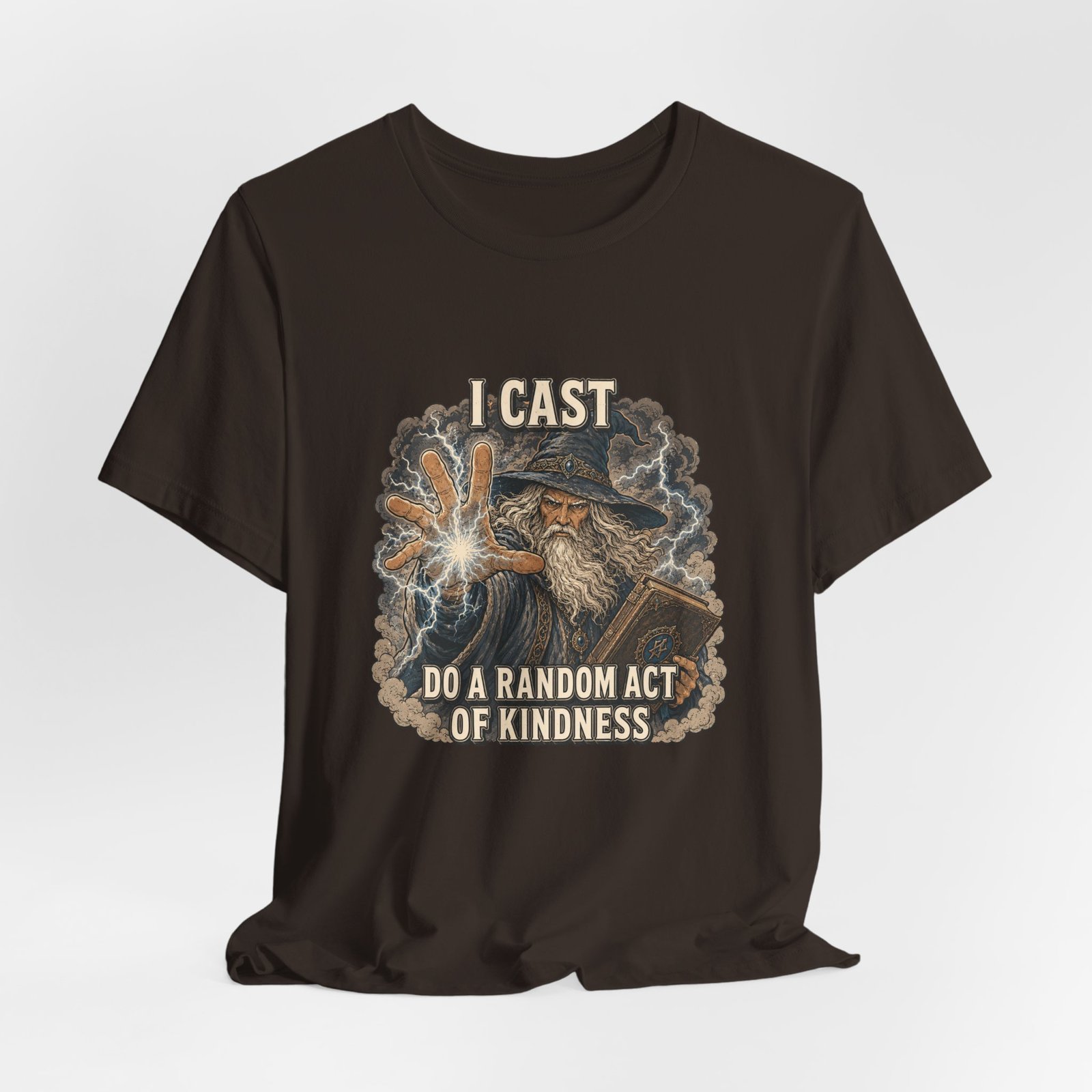 I Cast Random Act Of Kindness Wizard Magic Spell Tee - Image 12