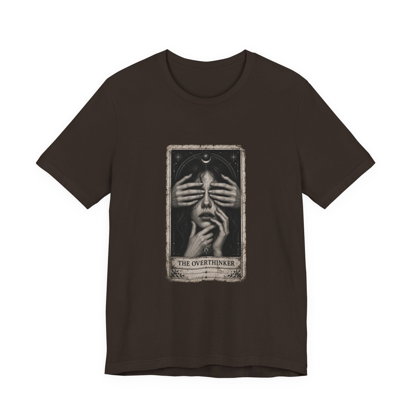 Overthinker Tarot Anxiety Mystic Card Graphic Tee - Image 9