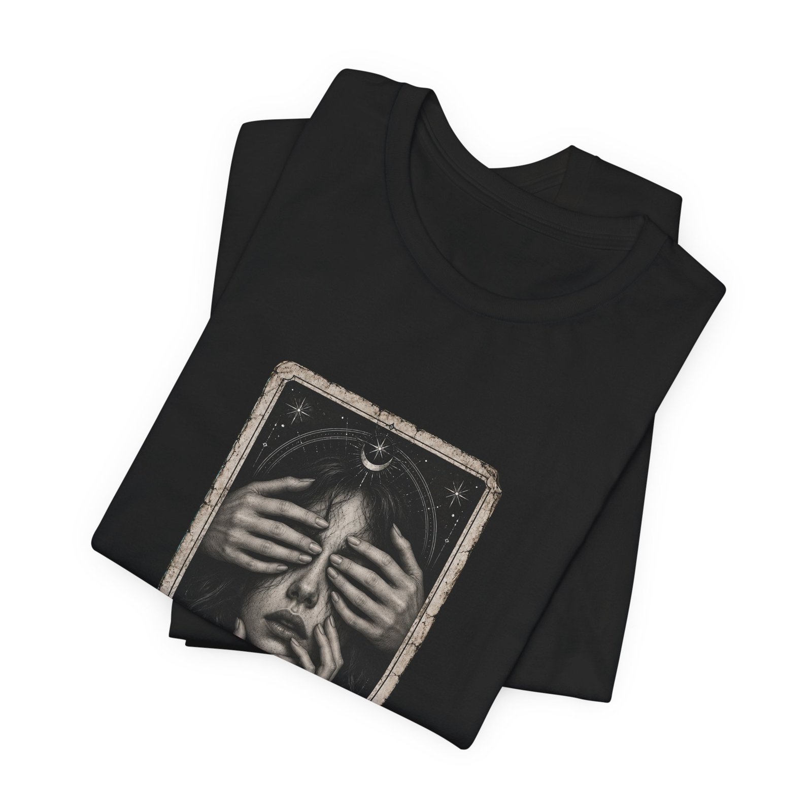 Overthinker Tarot Anxiety Mystic Card Graphic Tee - Image 15