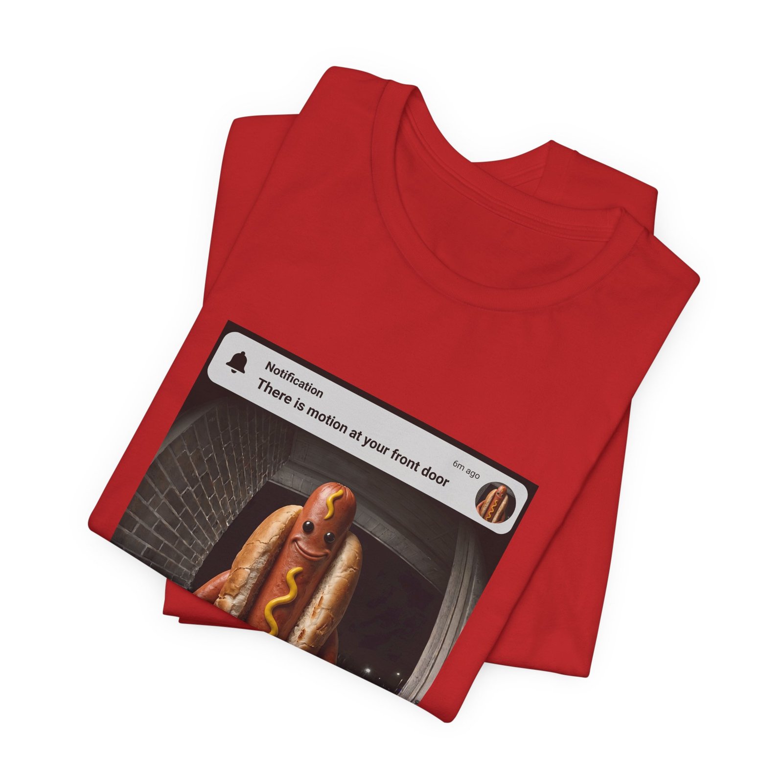 Hot Dog Front Door Motion Alert Dog Humor Tee - Image 47