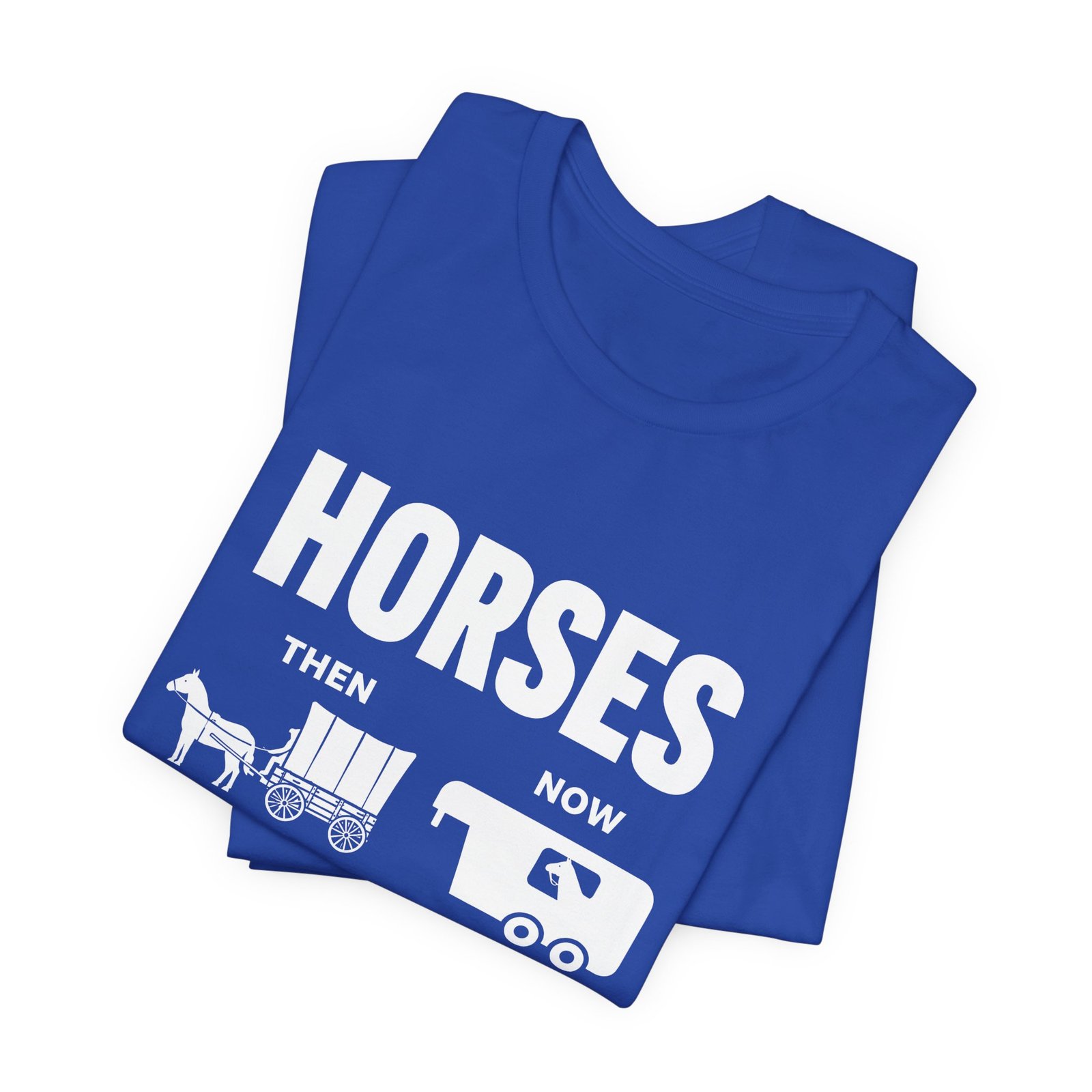 Horses Then and Now Funny Equestrian Graphic Tee - Image 19