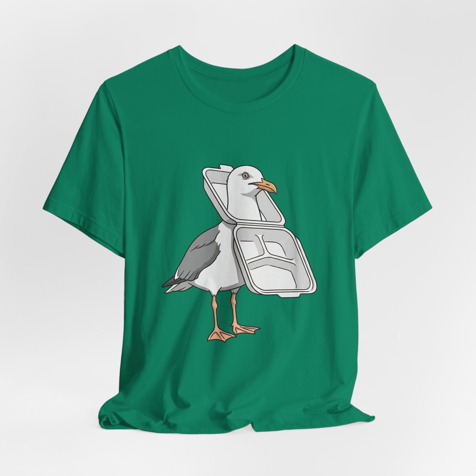 Funny Seagull Ocean Litter Graphic Tee - Image 16
