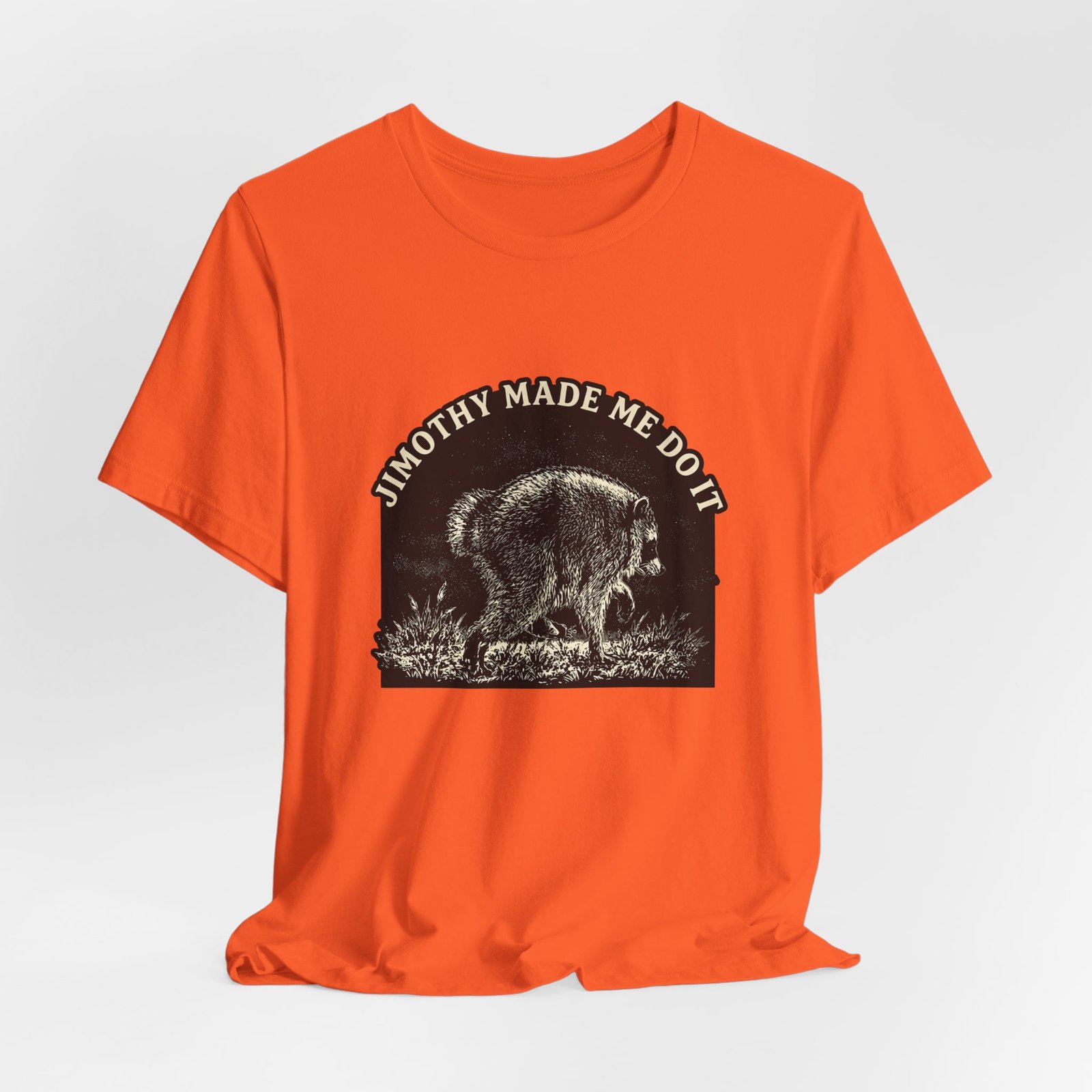 Jimothy Made Me Do It Funny Raccoon Mischief Graphic Tee - Image 8
