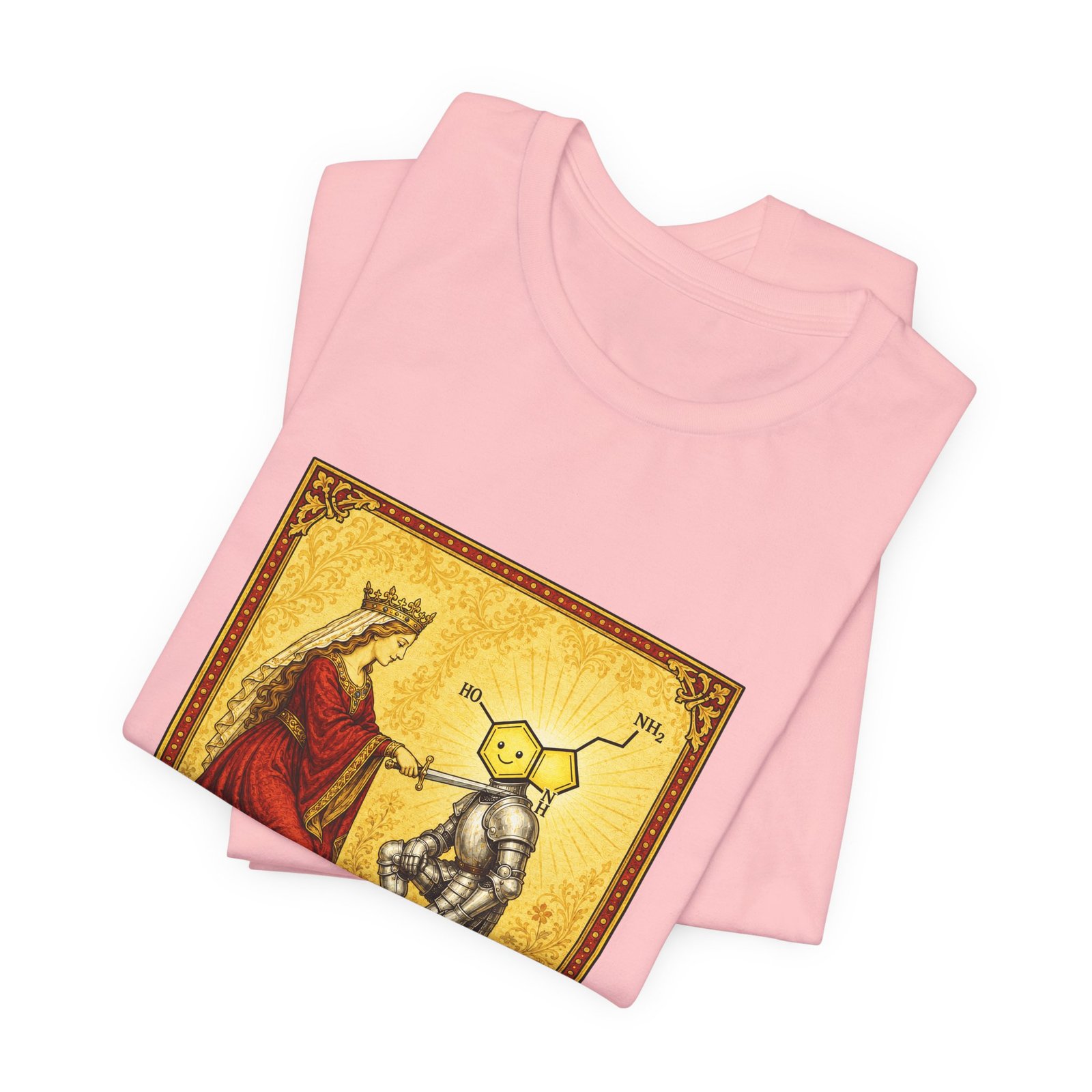 Sir Otonin Serotonin Knight Medieval Pun Graphic Top - Image 43