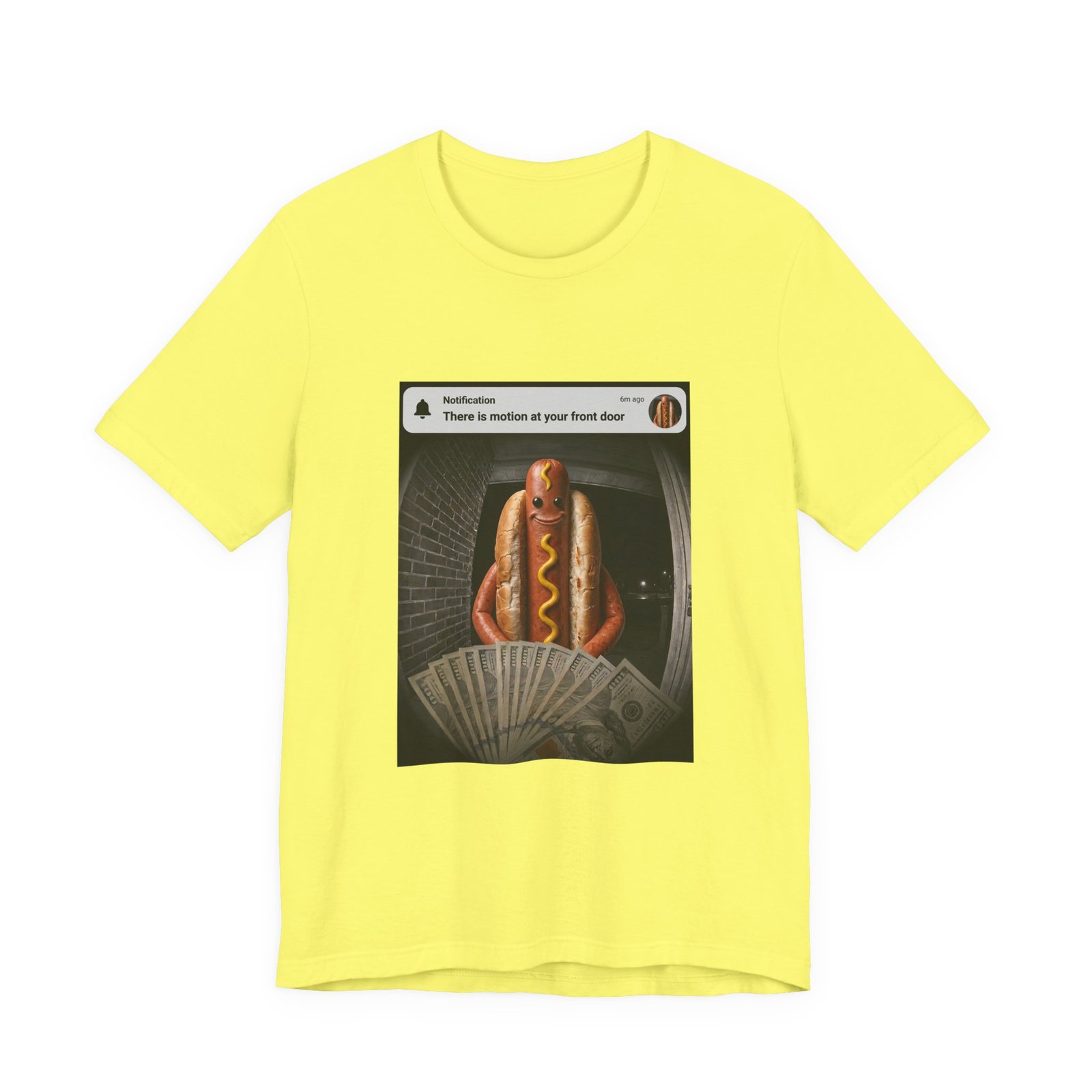 Hot Dog Front Door Motion Alert Dog Humor Tee - Image 17