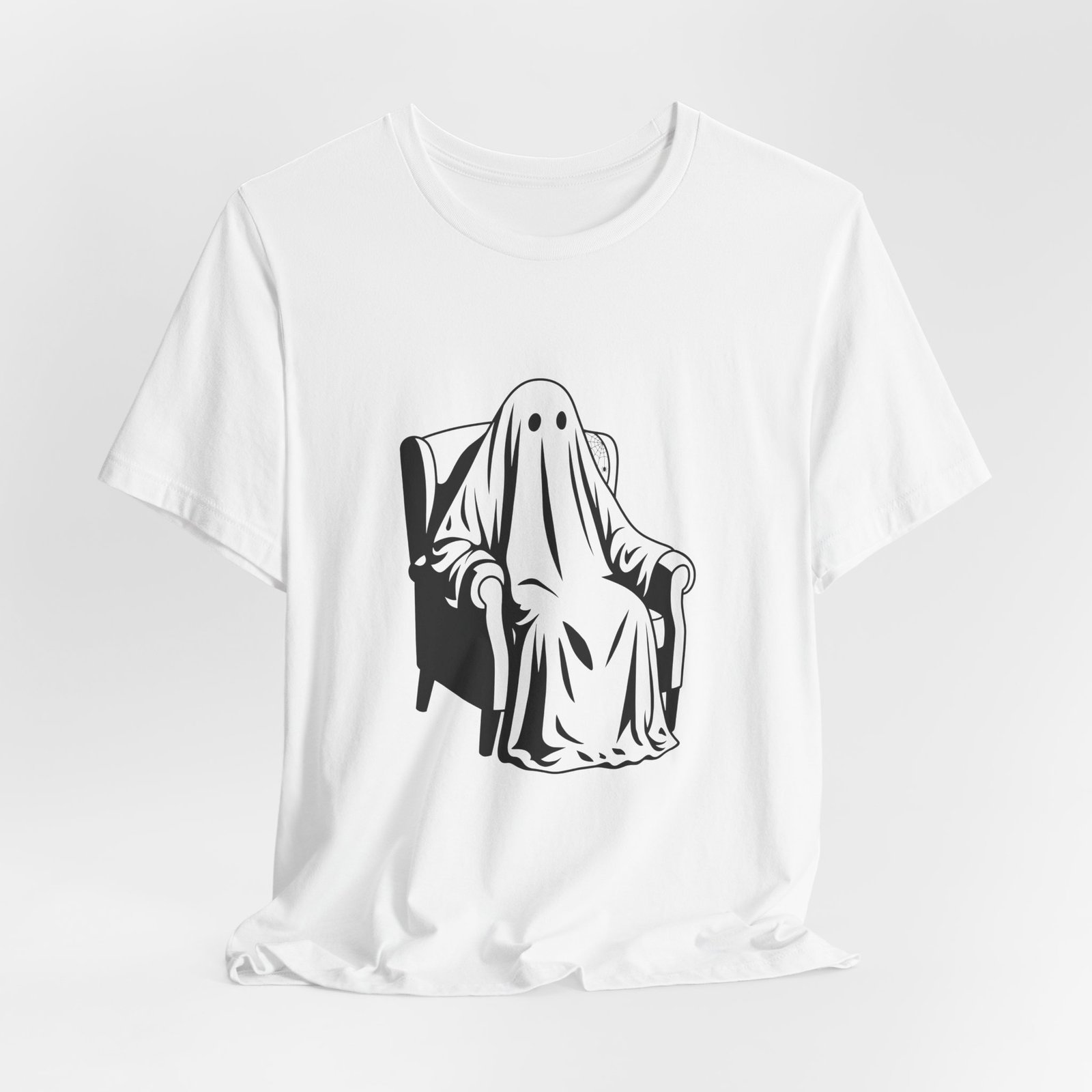 Minimal Halloween Ghost in Armchair - Image 4