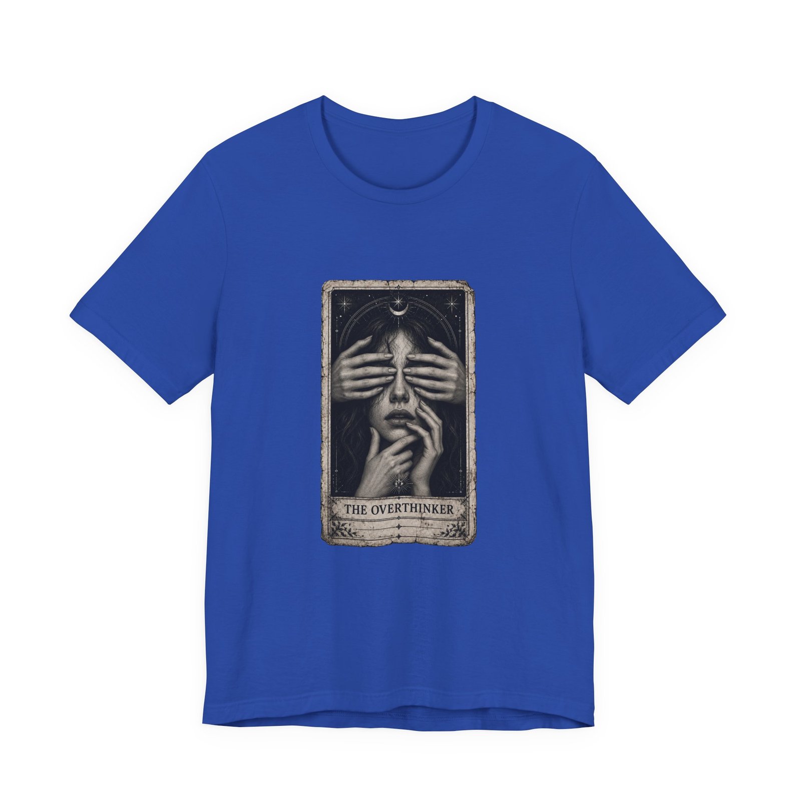 Overthinker Tarot Anxiety Mystic Card Graphic Tee - Image 29