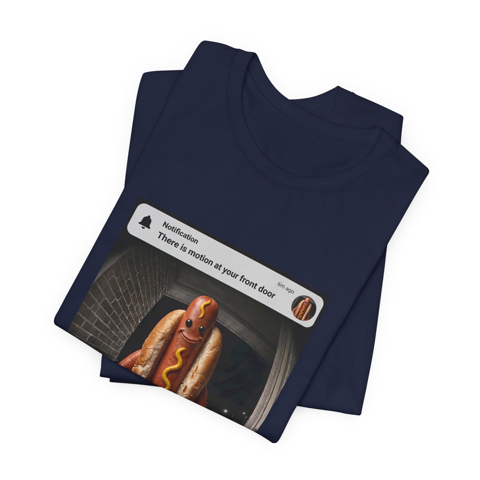 Hot Dog Front Door Motion Alert Dog Humor Tee - Image 35