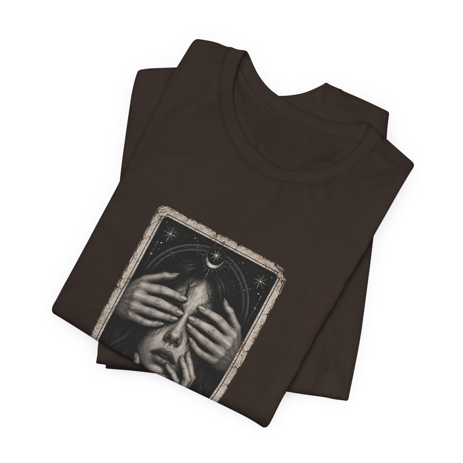Overthinker Tarot Anxiety Mystic Card Graphic Tee - Image 11