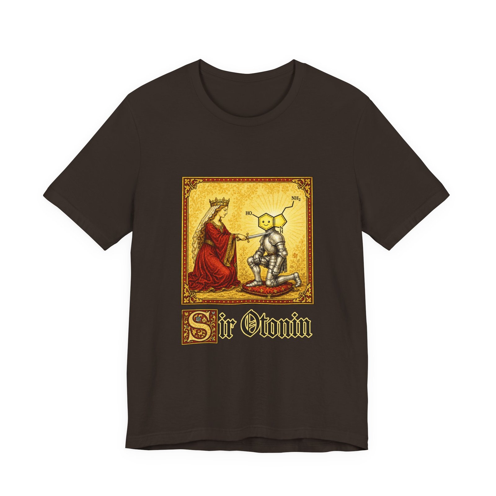 Sir Otonin Serotonin Knight Medieval Pun Graphic Top - Image 9