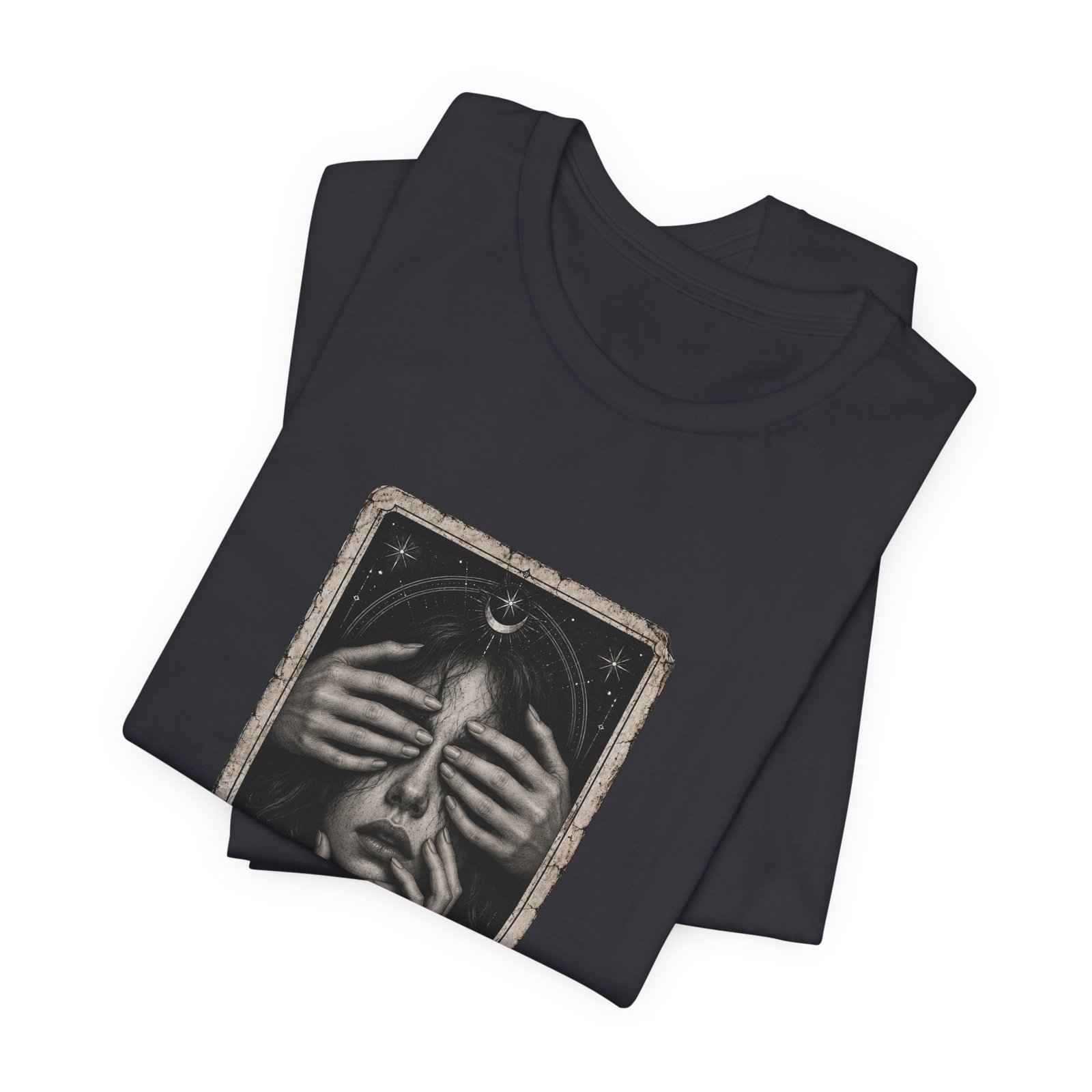 Overthinker Tarot Anxiety Mystic Card Graphic Tee - Image 23