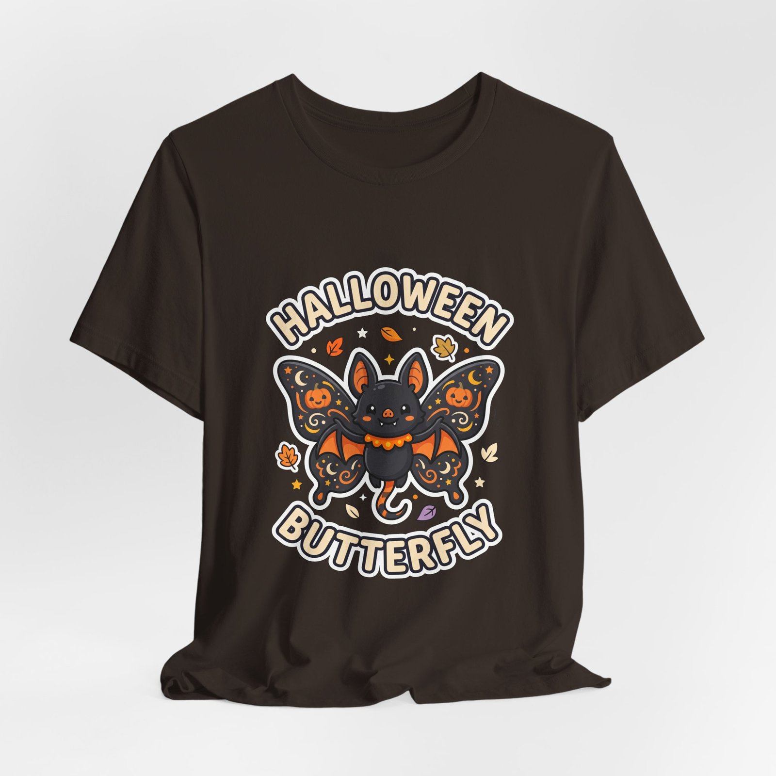 Cute Spooky Halloween Butterfly Bat Graphic Tee - Image 12