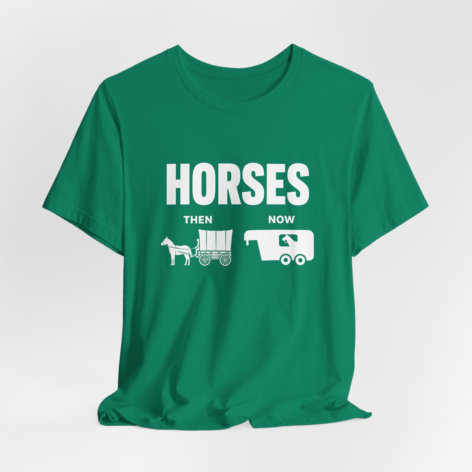 Horses Then and Now Funny Equestrian Graphic Tee - Image 16