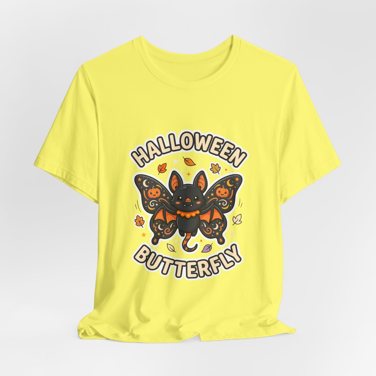 Cute Spooky Halloween Butterfly Bat Graphic Tee - Image 20