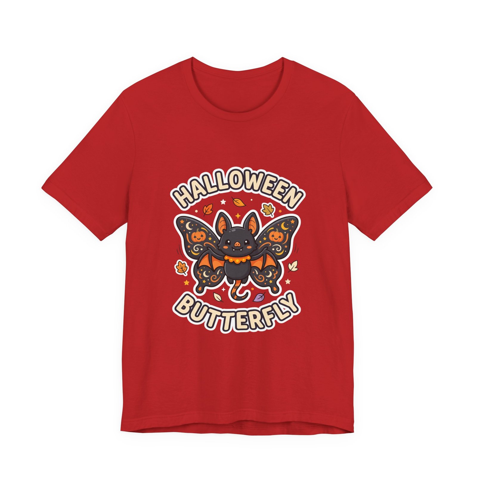 Cute Spooky Halloween Butterfly Bat Graphic Tee - Image 45