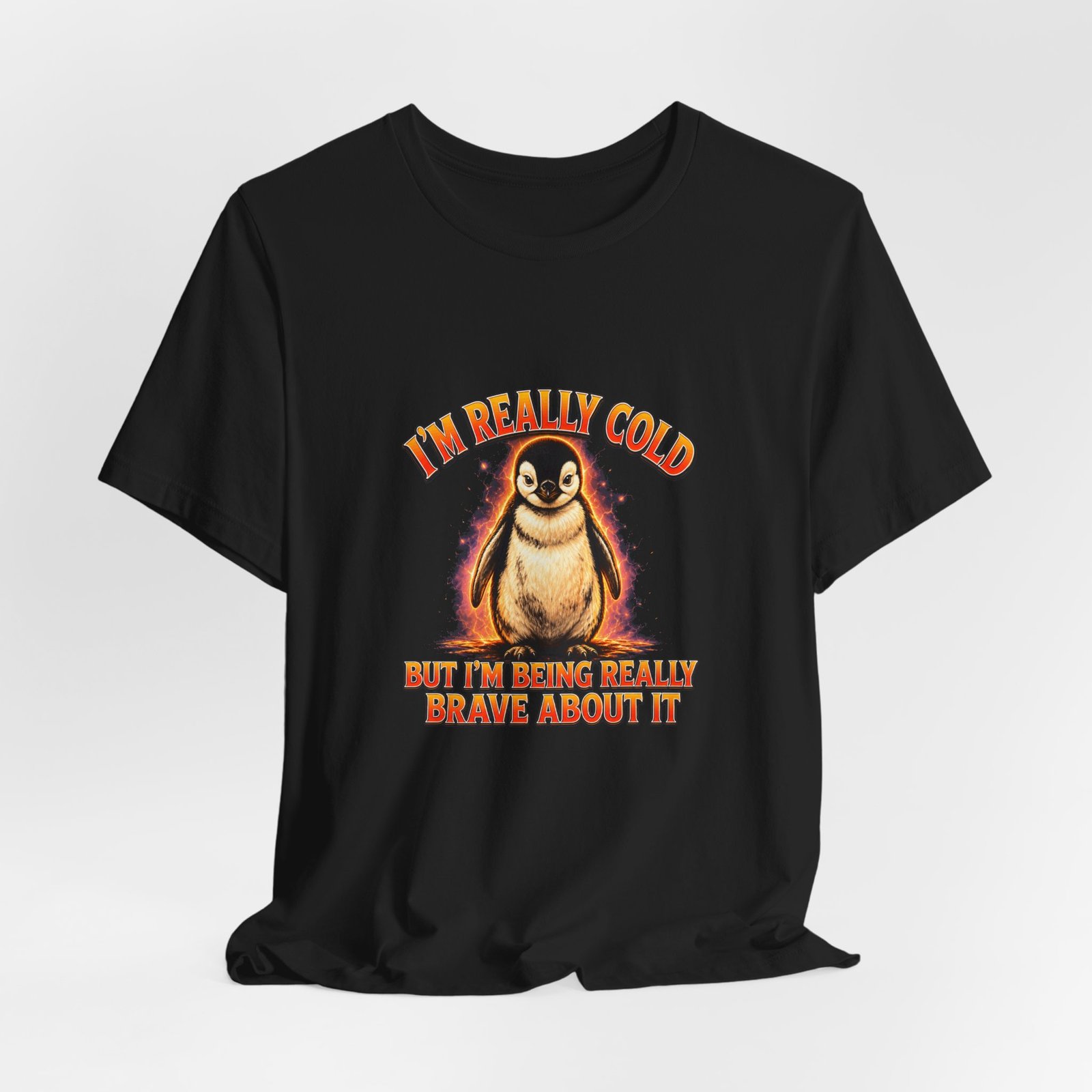 Brave Cold Penguin Funny Winter Animal Humor - Image 4