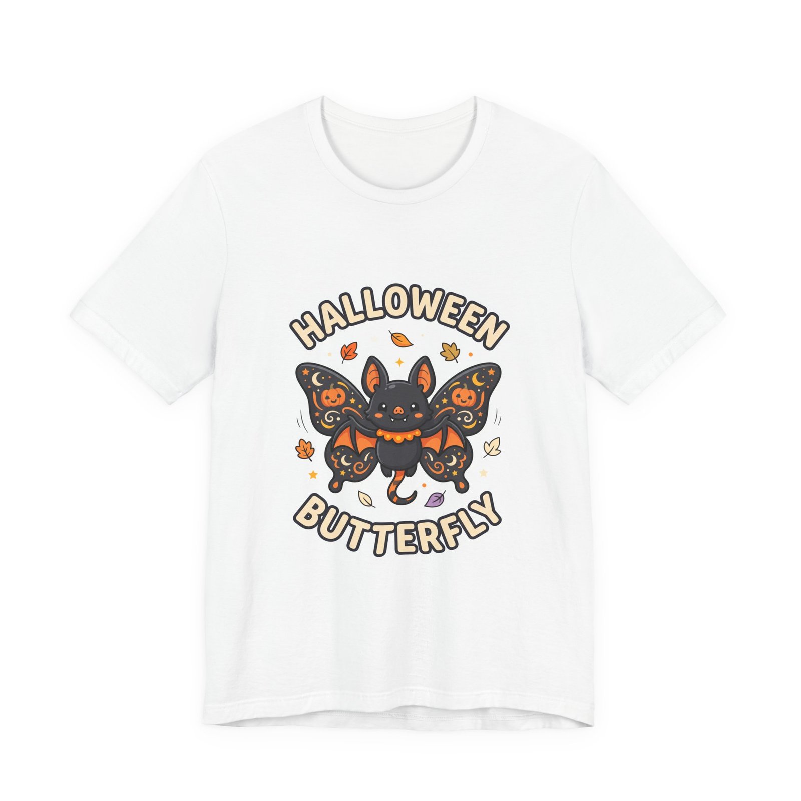 Cute Spooky Halloween Butterfly Bat Graphic Tee