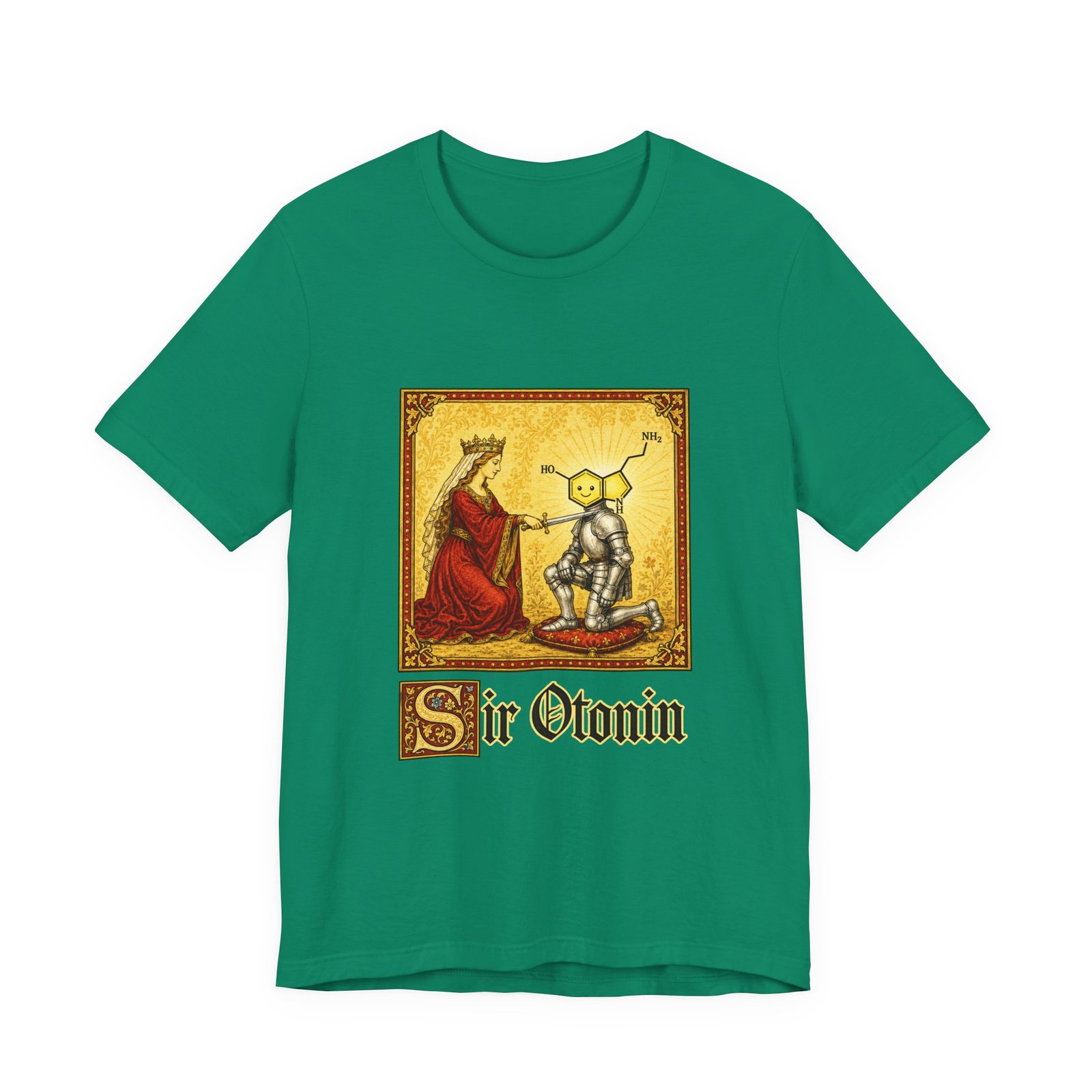 Sir Otonin Serotonin Knight Medieval Pun Graphic Top - Image 25