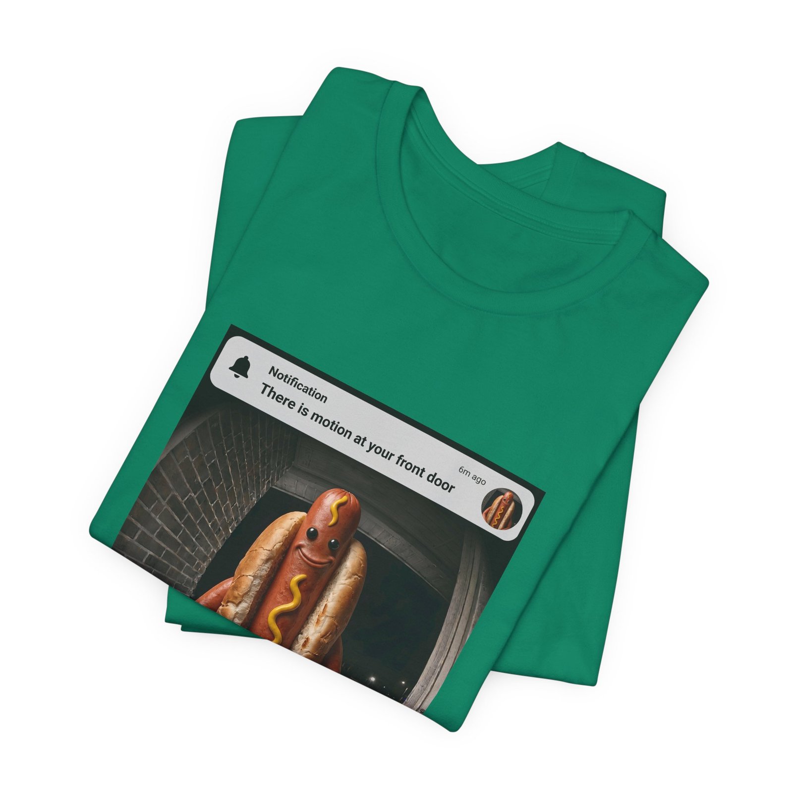 Hot Dog Front Door Motion Alert Dog Humor Tee - Image 27