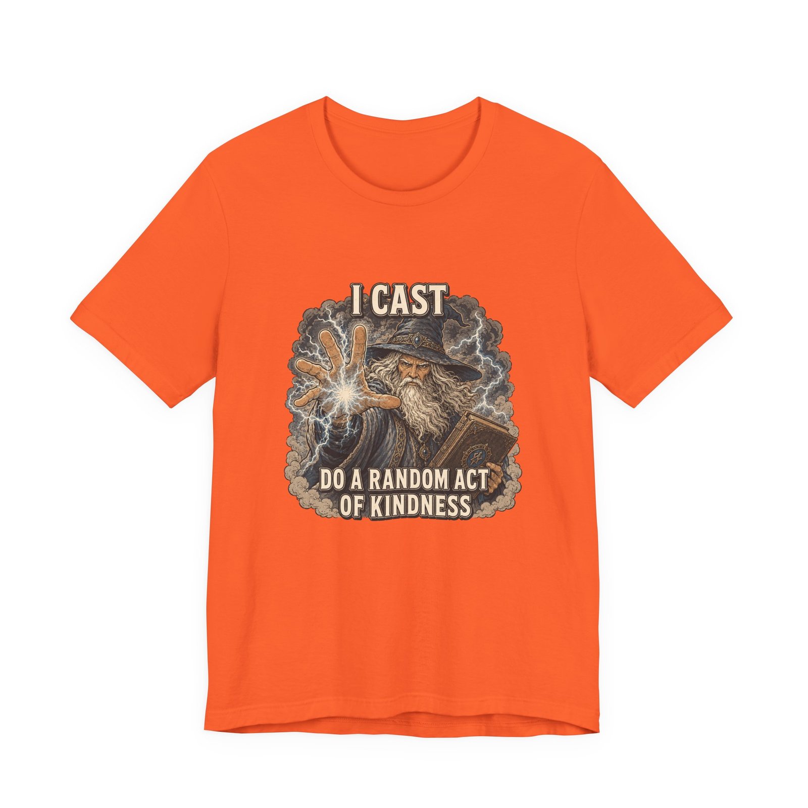 I Cast Random Act Of Kindness Wizard Magic Spell Tee - Image 5