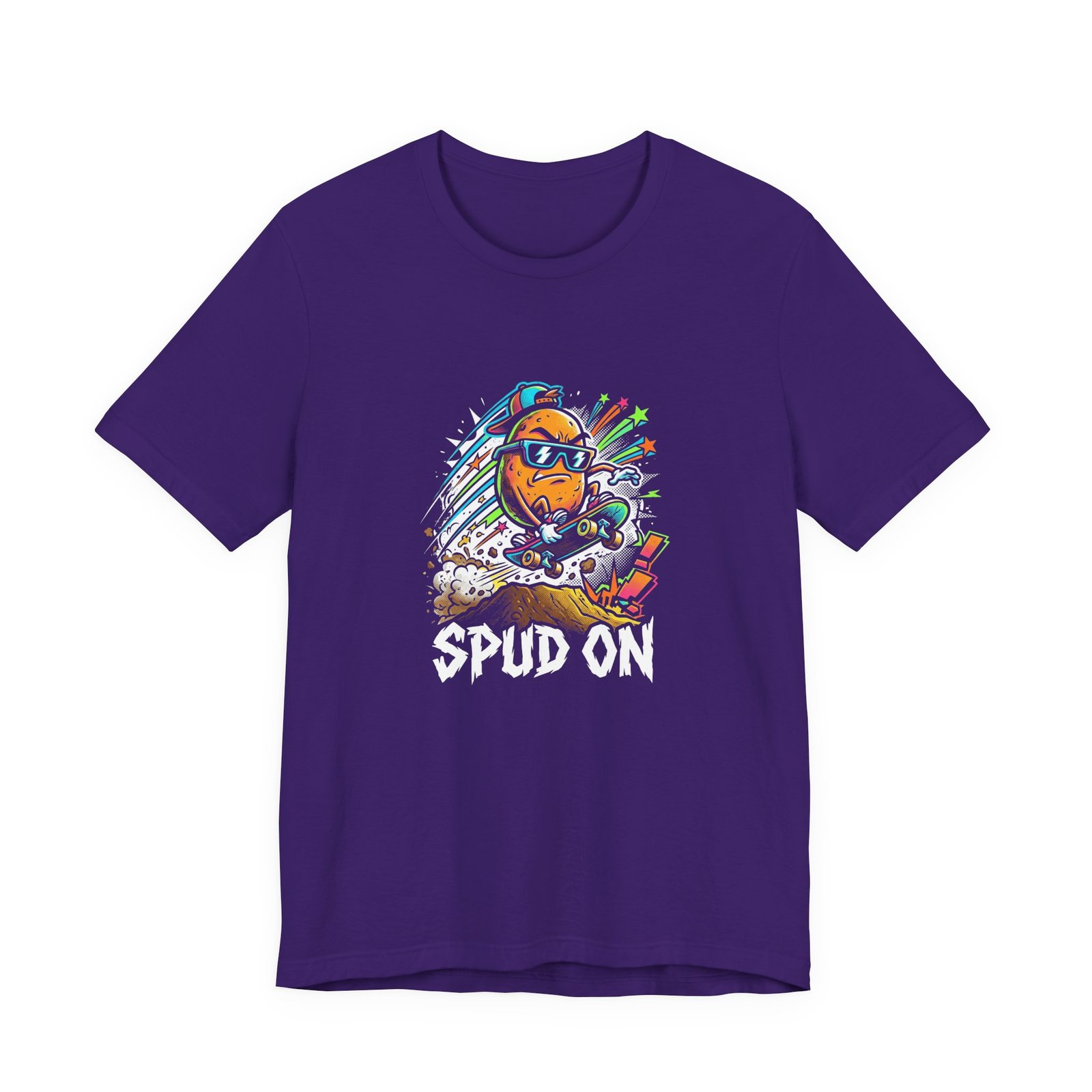 Spud On Skateboarding Potato Cartoon Graphic - Image 25