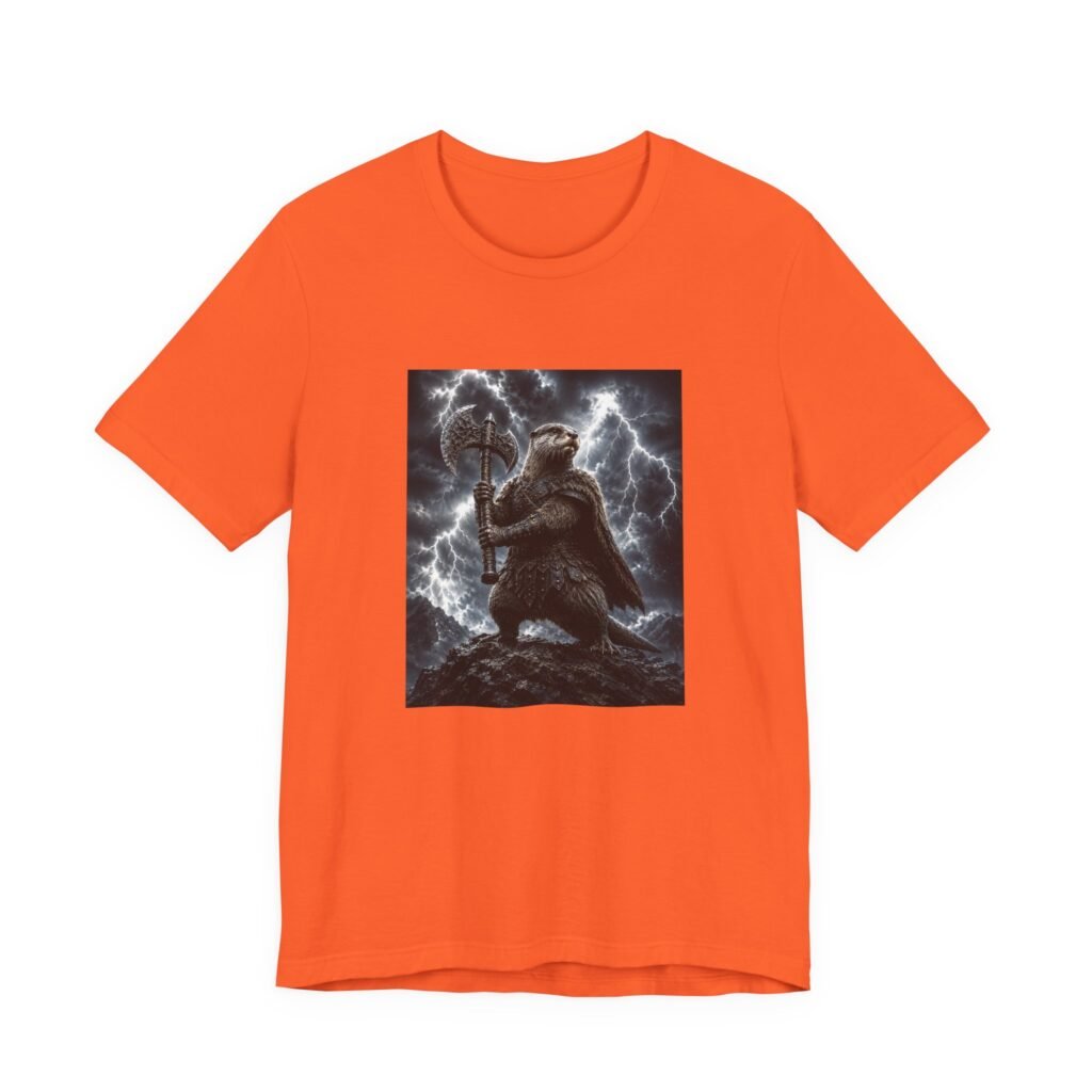 Storm Otter Warrior With Axe Graphic Tee
