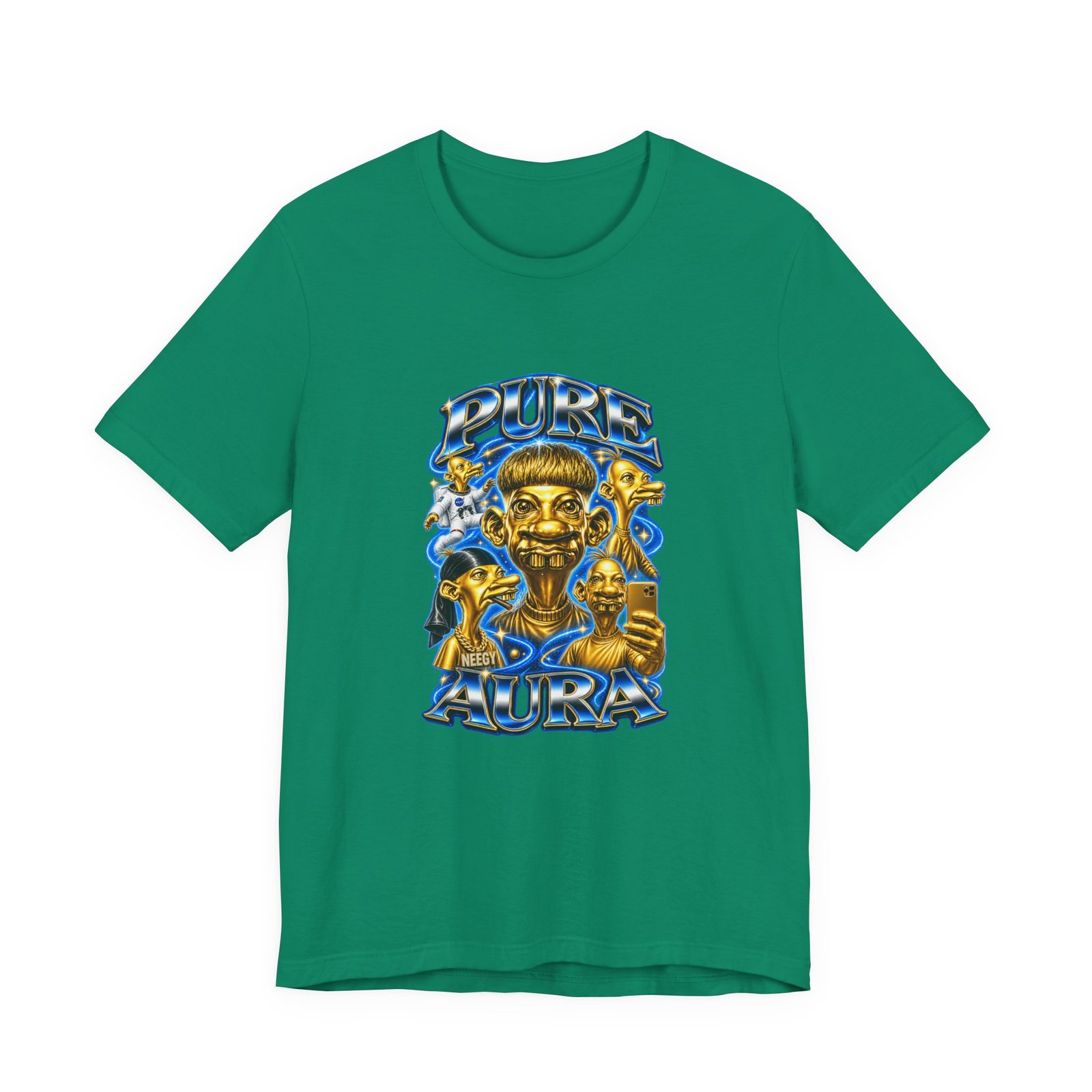 Pure Charisma Aura Neegy Cosmic Selfie Charisma Graphic Tee - Image 25
