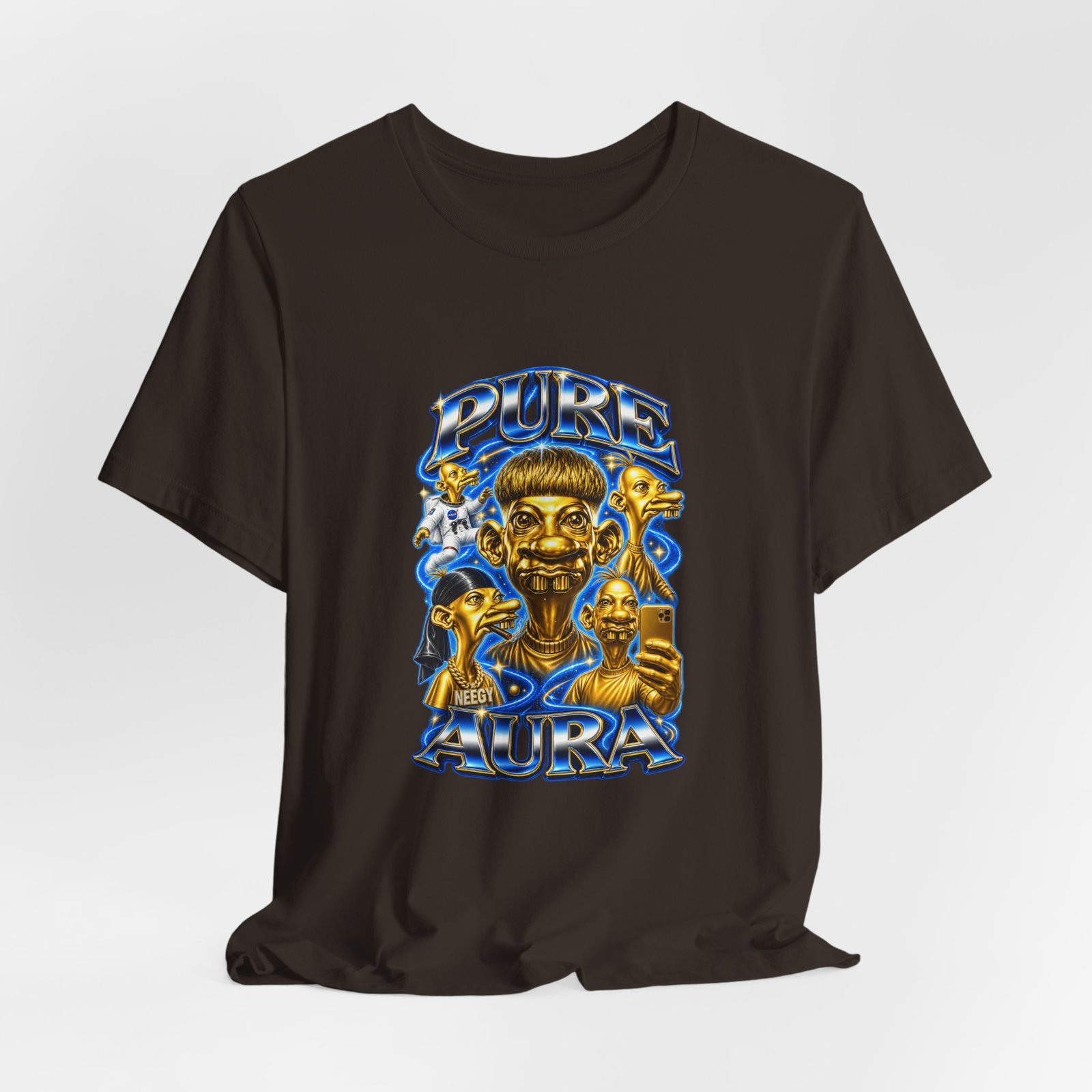 Pure Charisma Aura Neegy Cosmic Selfie Charisma Graphic Tee - Image 12