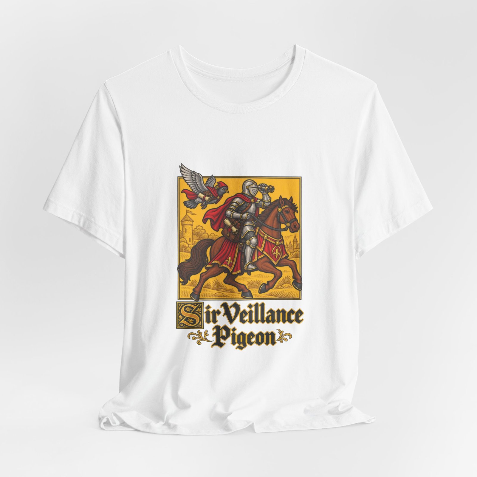 Sir Veillance Pigeon Medieval Knight Binoculars Design - Image 4