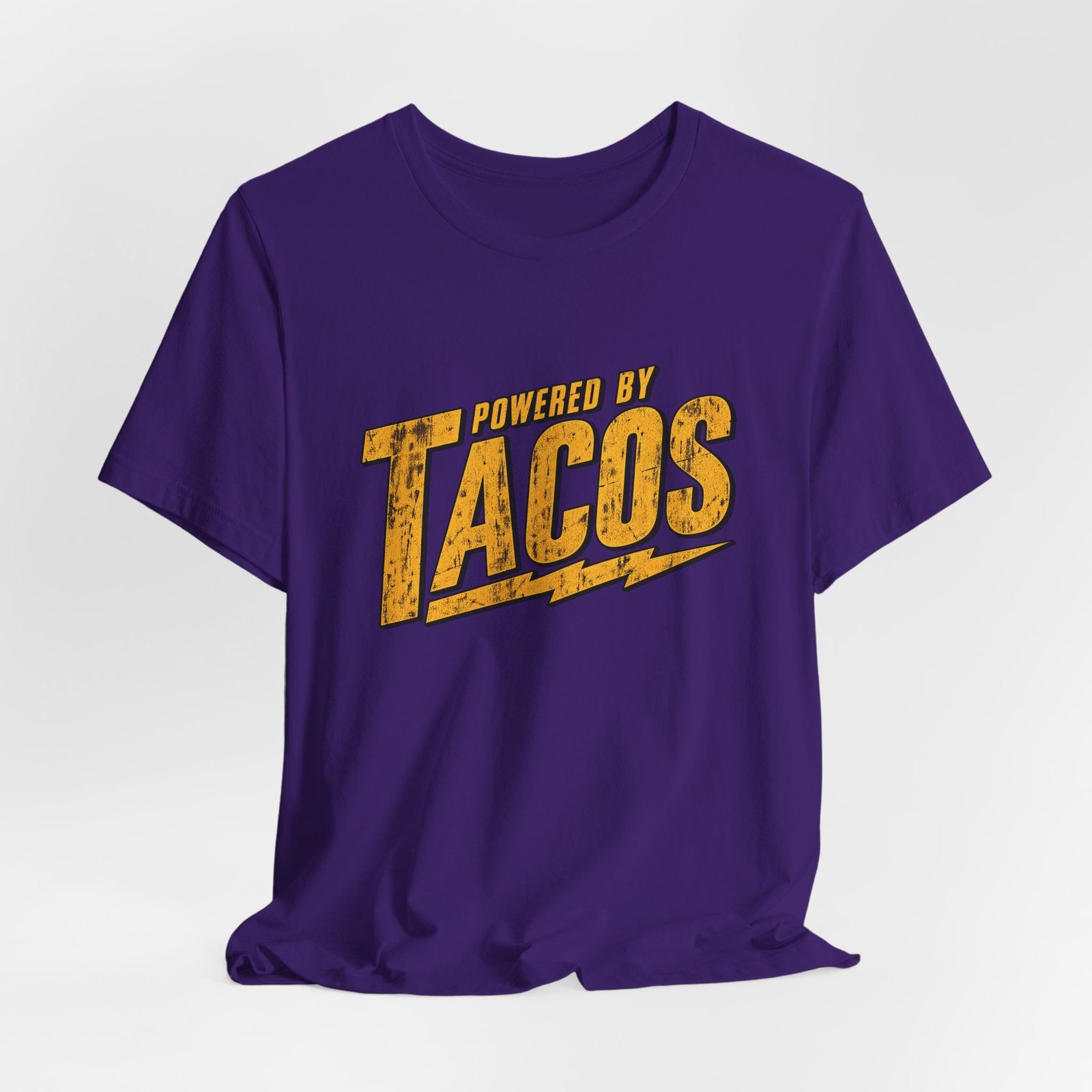 Powered By Tacos Funny Food Lover Quote Graphic Tee - Image 40