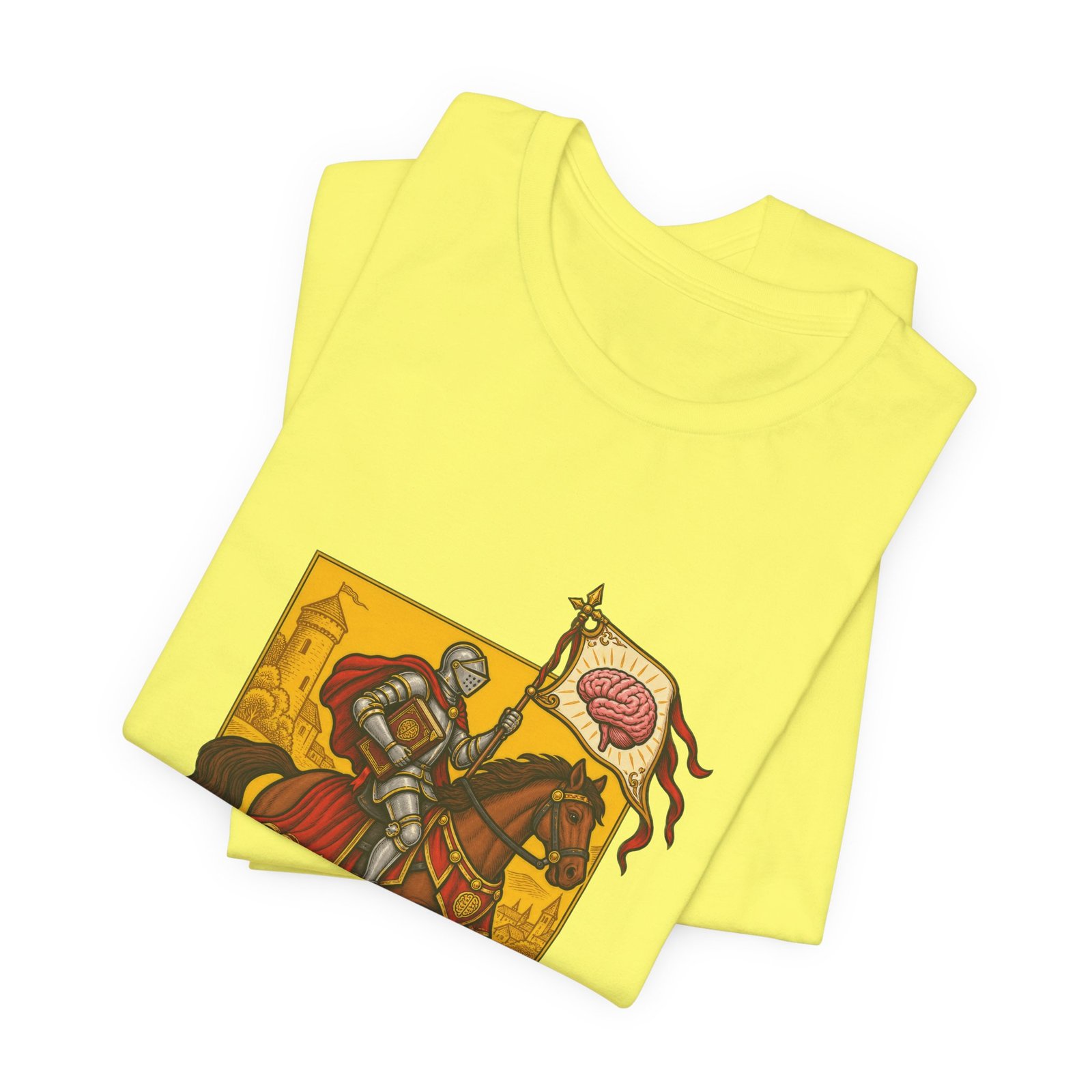 Sir Rebral Cerebral Knight Brain Banner Tee - Image 19