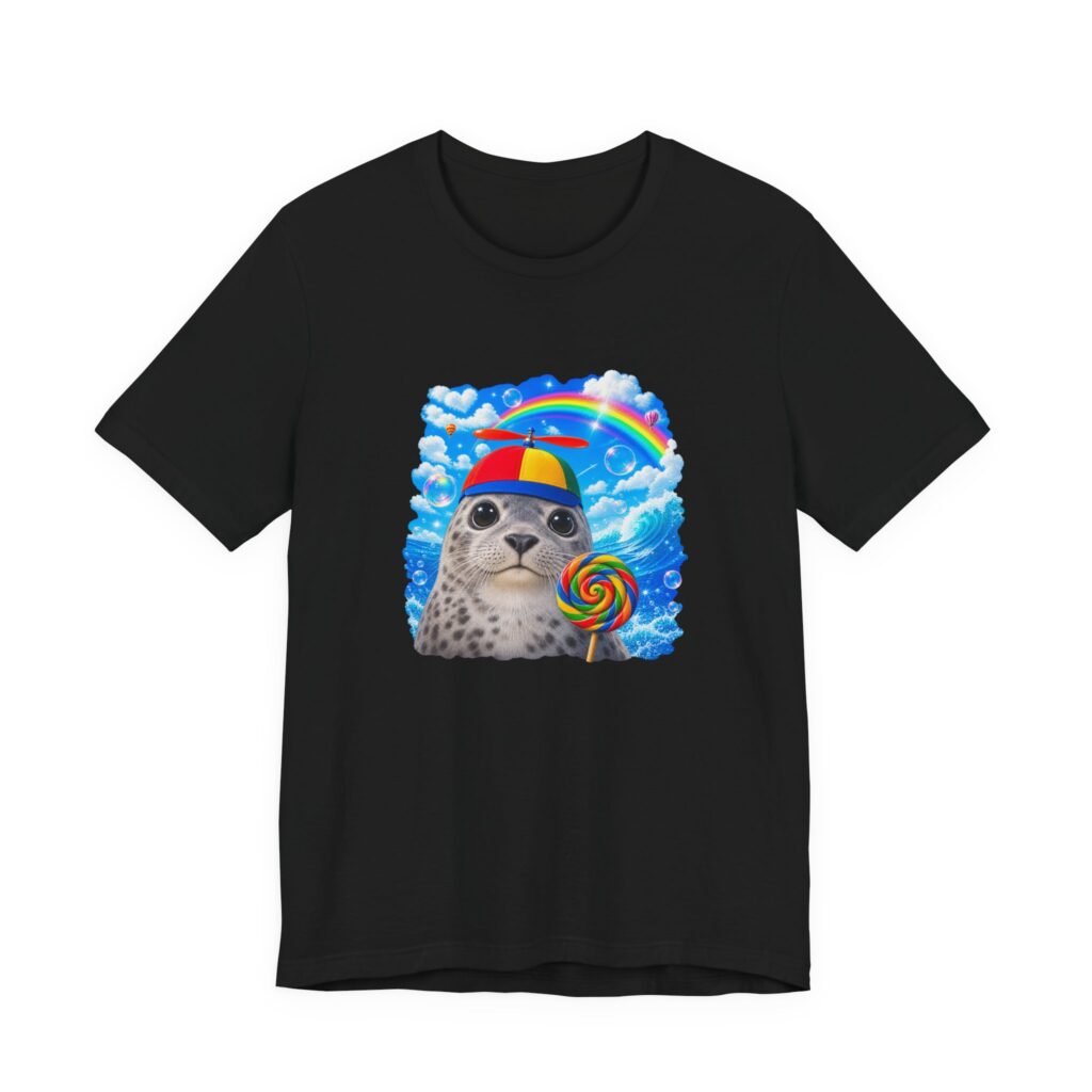 Seal With Propeller Cap And Lollipop Hopecore Graphic Tee