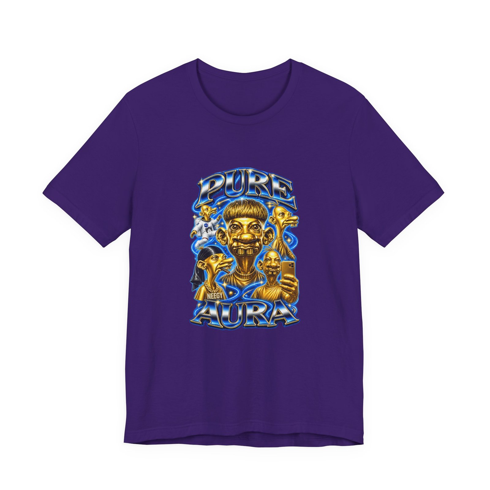 Pure Charisma Aura Neegy Cosmic Selfie Charisma Graphic Tee - Image 37