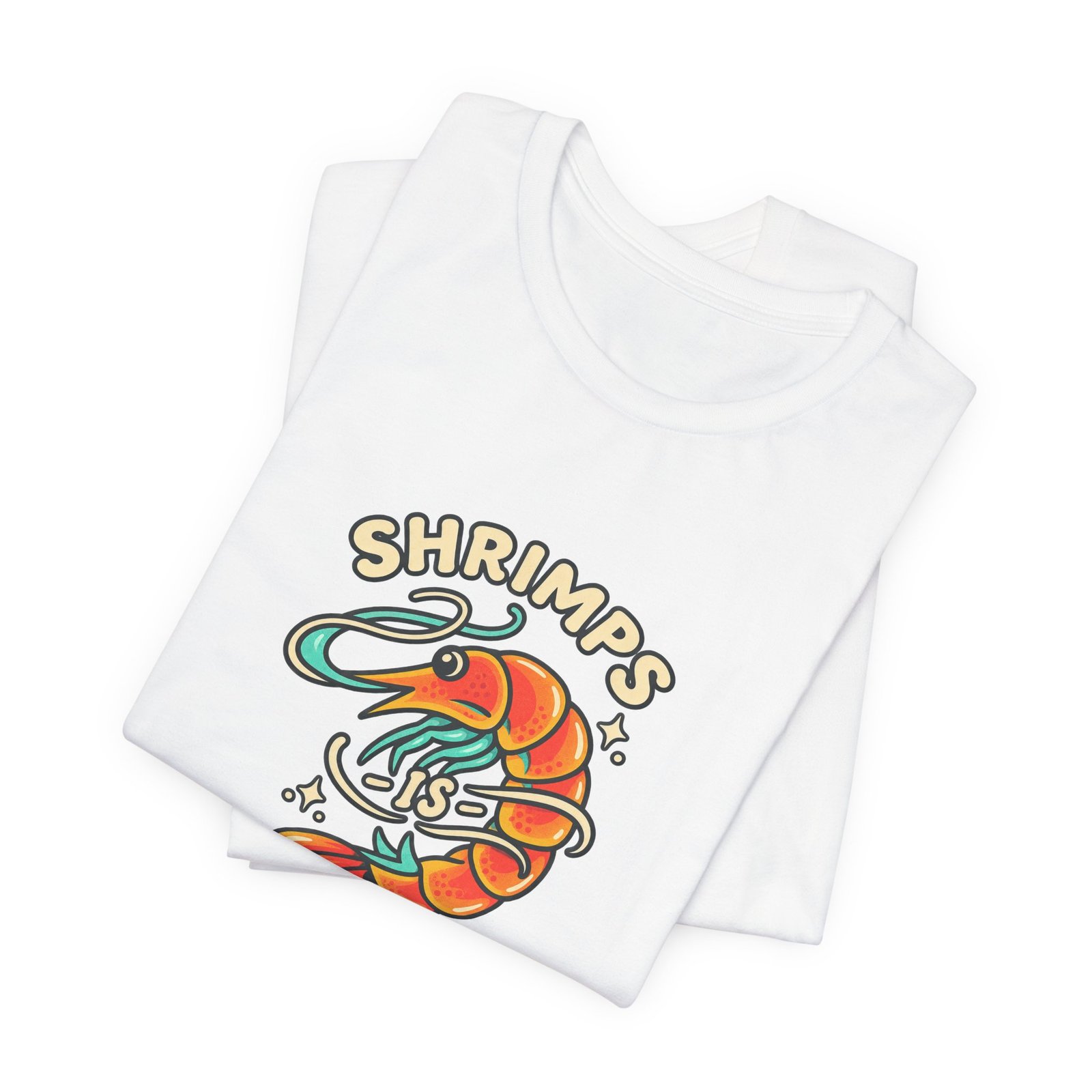 Shrimps Is Bugs Cartoon Shrimp Meme Tee - Image 3