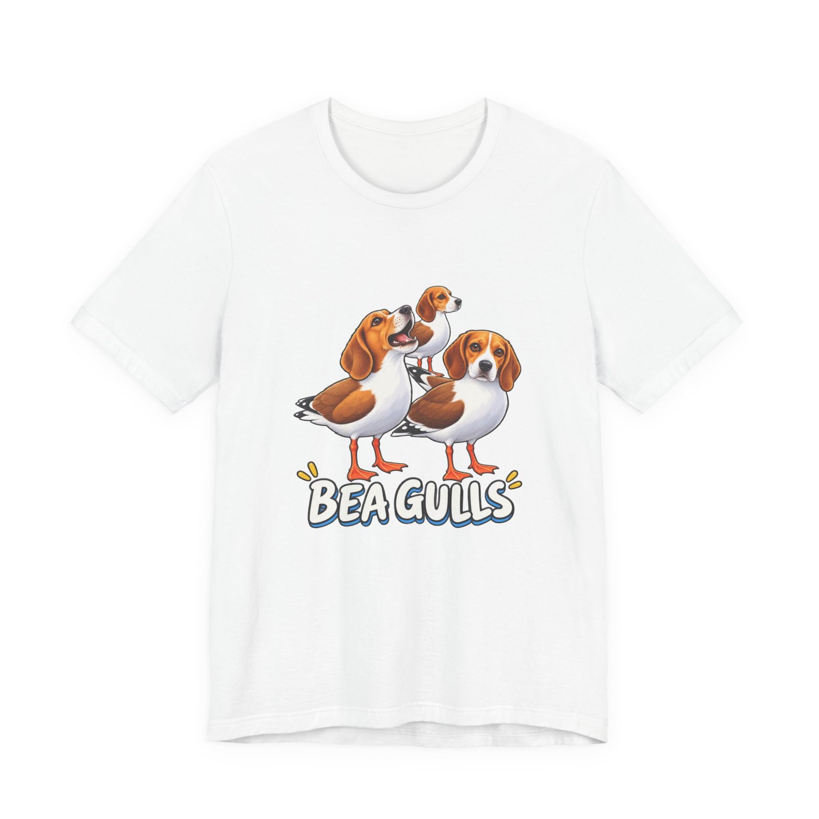 Beagulls Funny Beagle Seagull Pun Hybrid Birds Graphic Tee
