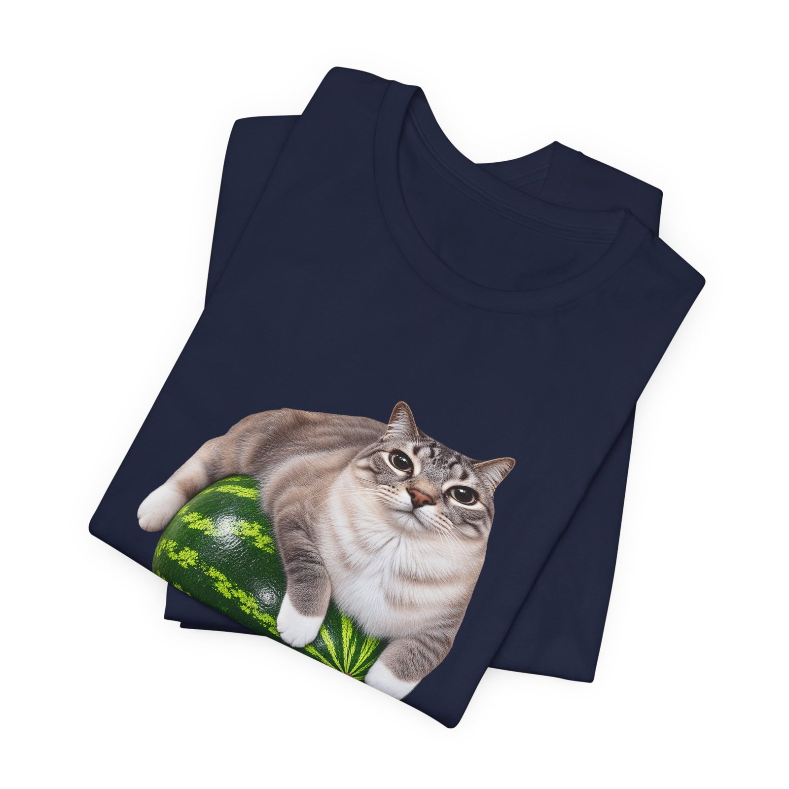 Cat On Watermelon Meme Graphic Tee - Image 23