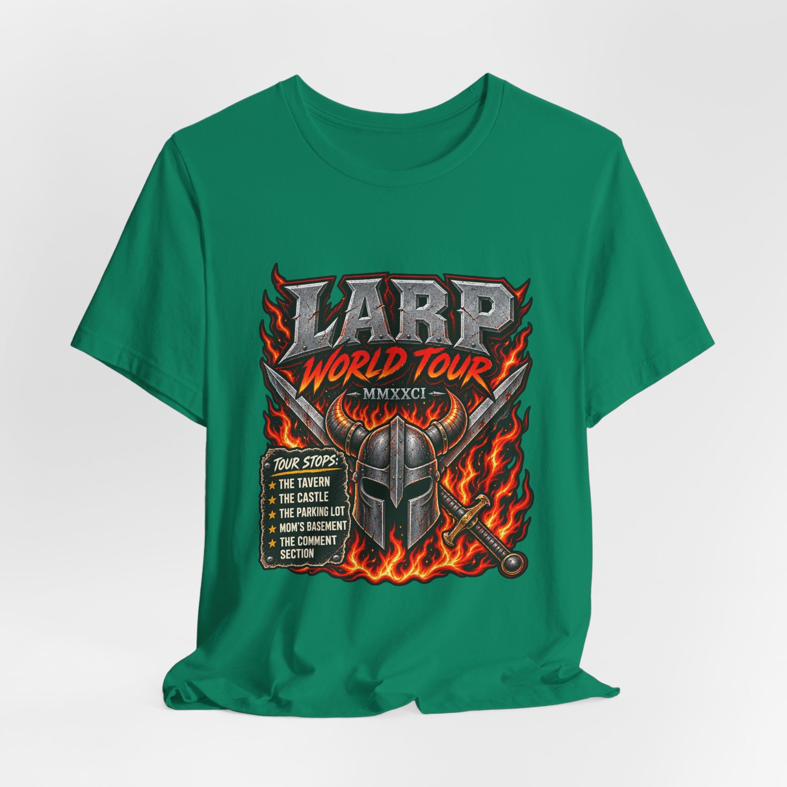 LARP Tour Fantasy Role Playing Humor Graphic Tee - Image 16