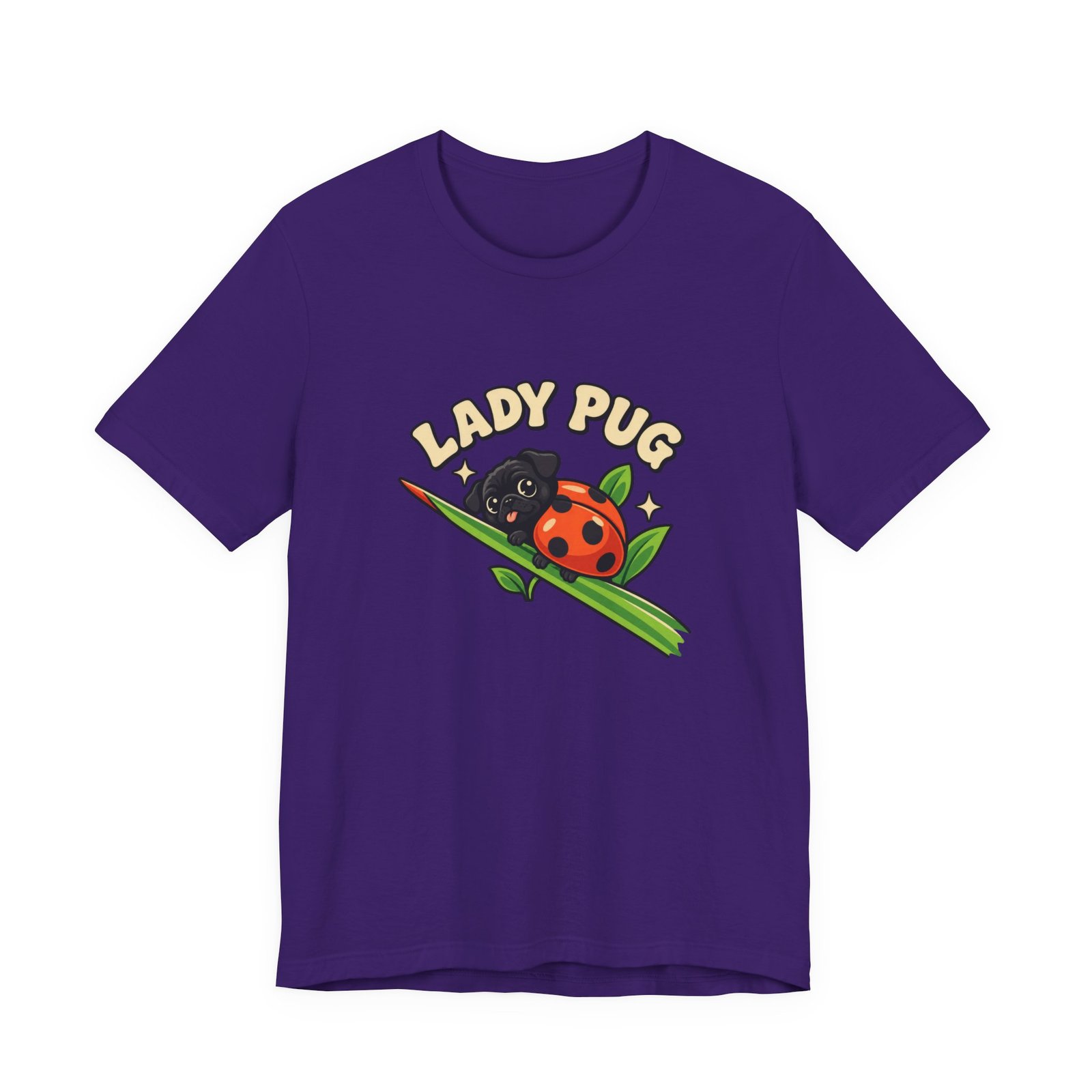Lady Pug Cute Ladybug Dog Pun Graphic Tee - Image 37